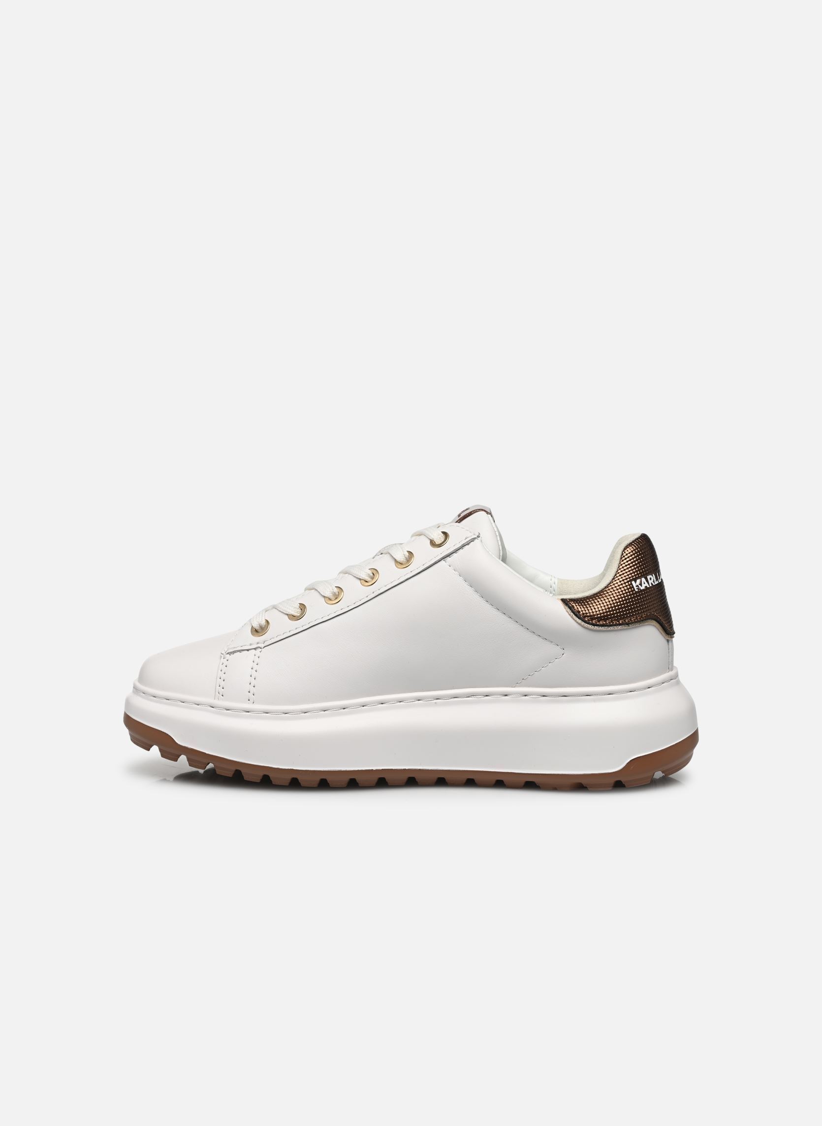Niedrige Sneaker KAPRI LUG Maison Metalmesh Tab damen weiß Karl Lagerfeld Niedrige Sneaker KAPRI LUG Maison Metalmesh Tab damen weiß White Lthr w/Bronze