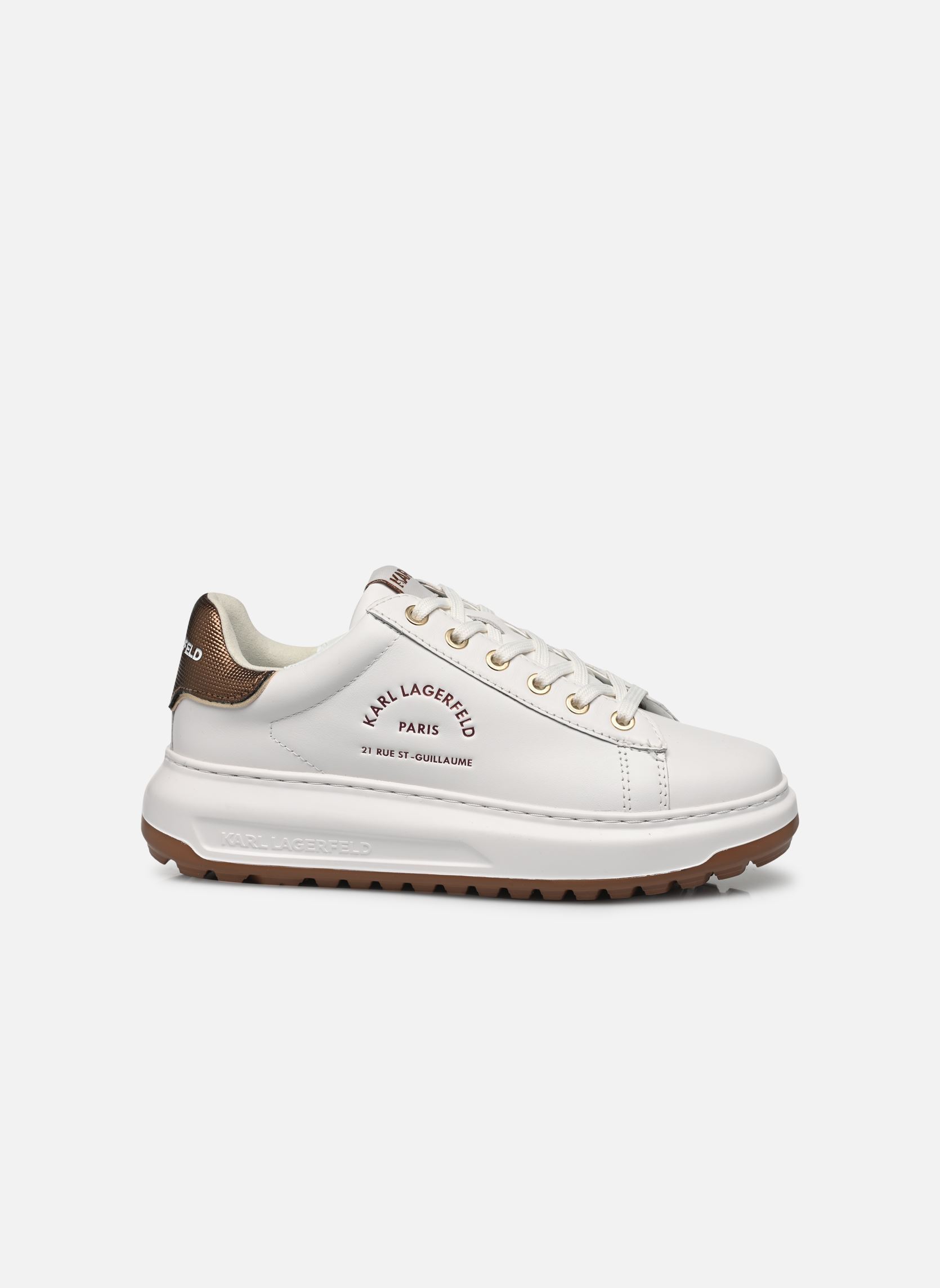 Niedrige Sneaker KAPRI LUG Maison Metalmesh Tab damen weiß Karl Lagerfeld Niedrige Sneaker KAPRI LUG Maison Metalmesh Tab damen weiß White Lthr w/Bronze
