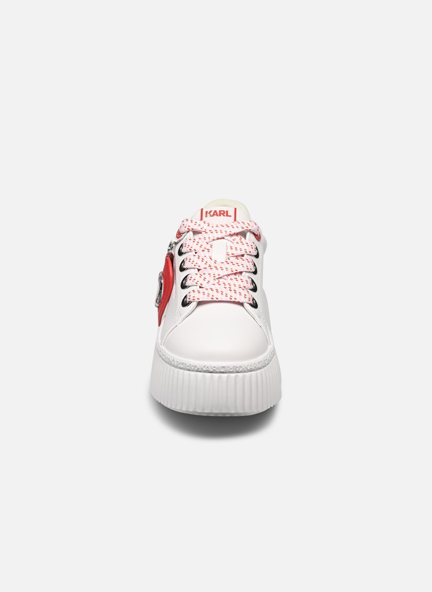 Baskets basses KREEPER LO Valentine Pendant femme blanc Karl Lagerfeld Baskets basses KREEPER LO Valentine Pendant femme blanc White Lthr w/Red