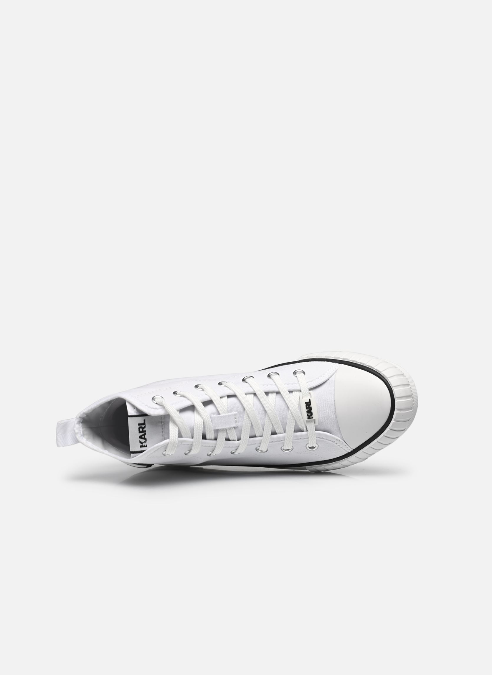 Baskets montantes KAMPUS MAX NFT Patch Hi Lace femme blanc Karl Lagerfeld Baskets montantes KAMPUS MAX NFT Patch Hi Lace femme blanc WHITE CANVAS