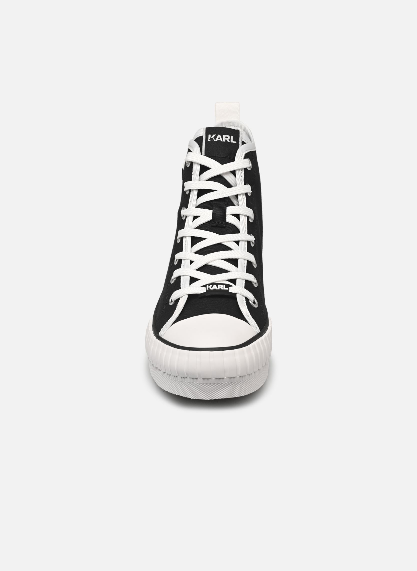 Baskets montantes KAMPUS MAX NFT Patch Hi Lace femme noir Karl Lagerfeld Baskets montantes KAMPUS MAX NFT Patch Hi Lace femme noir Black Canvas