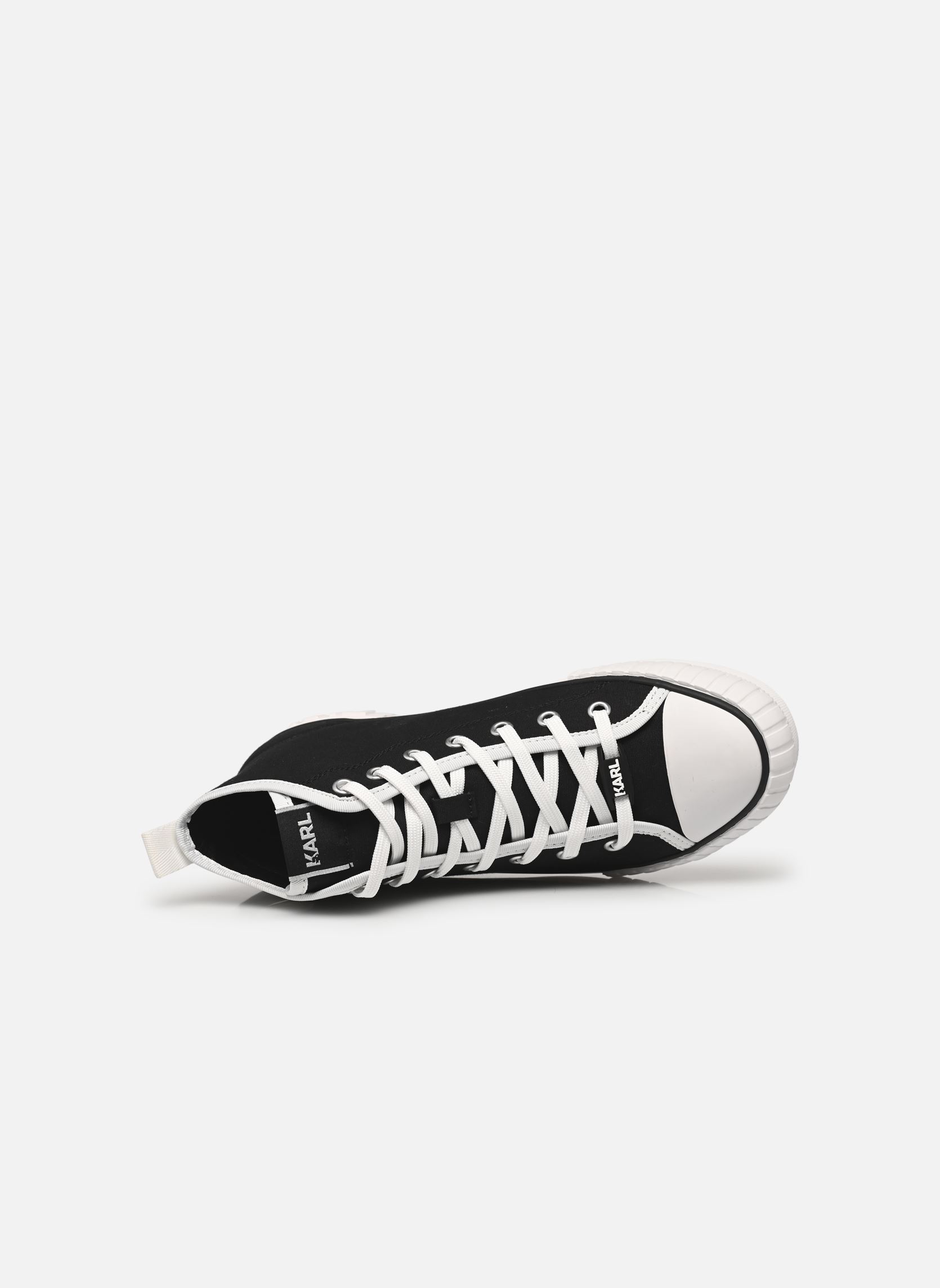 Baskets montantes KAMPUS MAX NFT Patch Hi Lace femme noir Karl Lagerfeld Baskets montantes KAMPUS MAX NFT Patch Hi Lace femme noir Black Canvas