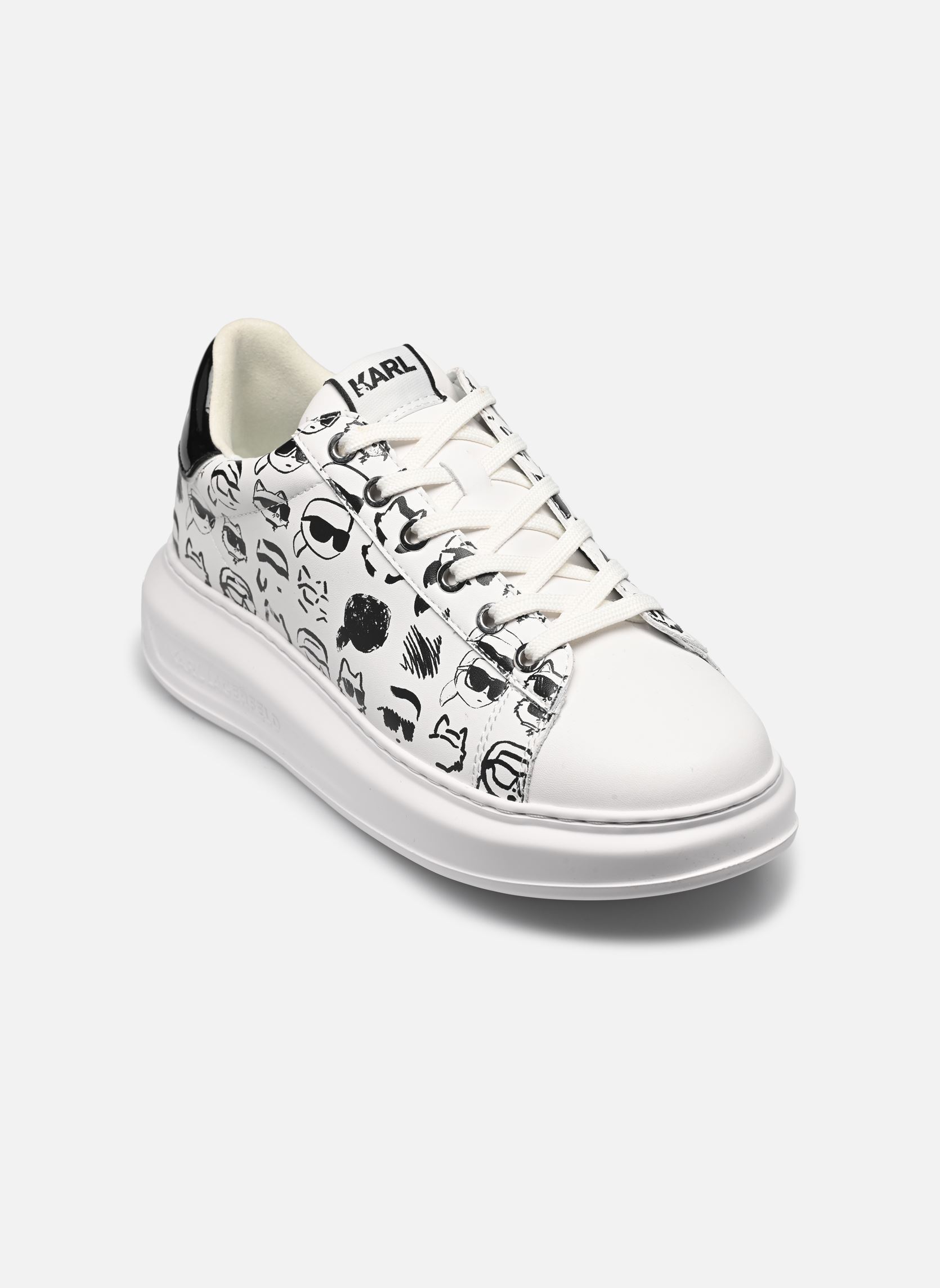 Lage sneakers KAPRI Twin NFT Graffiti dames wit Karl Lagerfeld Lage sneakers KAPRI Twin NFT Graffiti dames wit White Lthr W/Black
