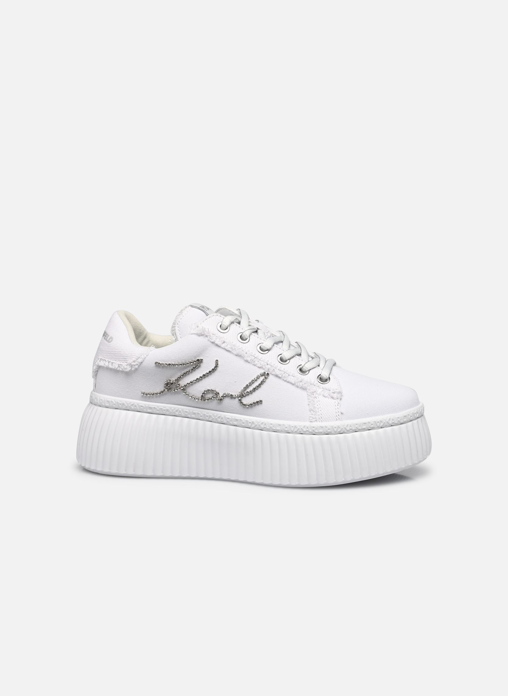 Niedrige Sneaker KREEPER LO Signia Lo Lace damen weiß Karl Lagerfeld Niedrige Sneaker KREEPER LO Signia Lo Lace damen weiß White Denim w/Silver