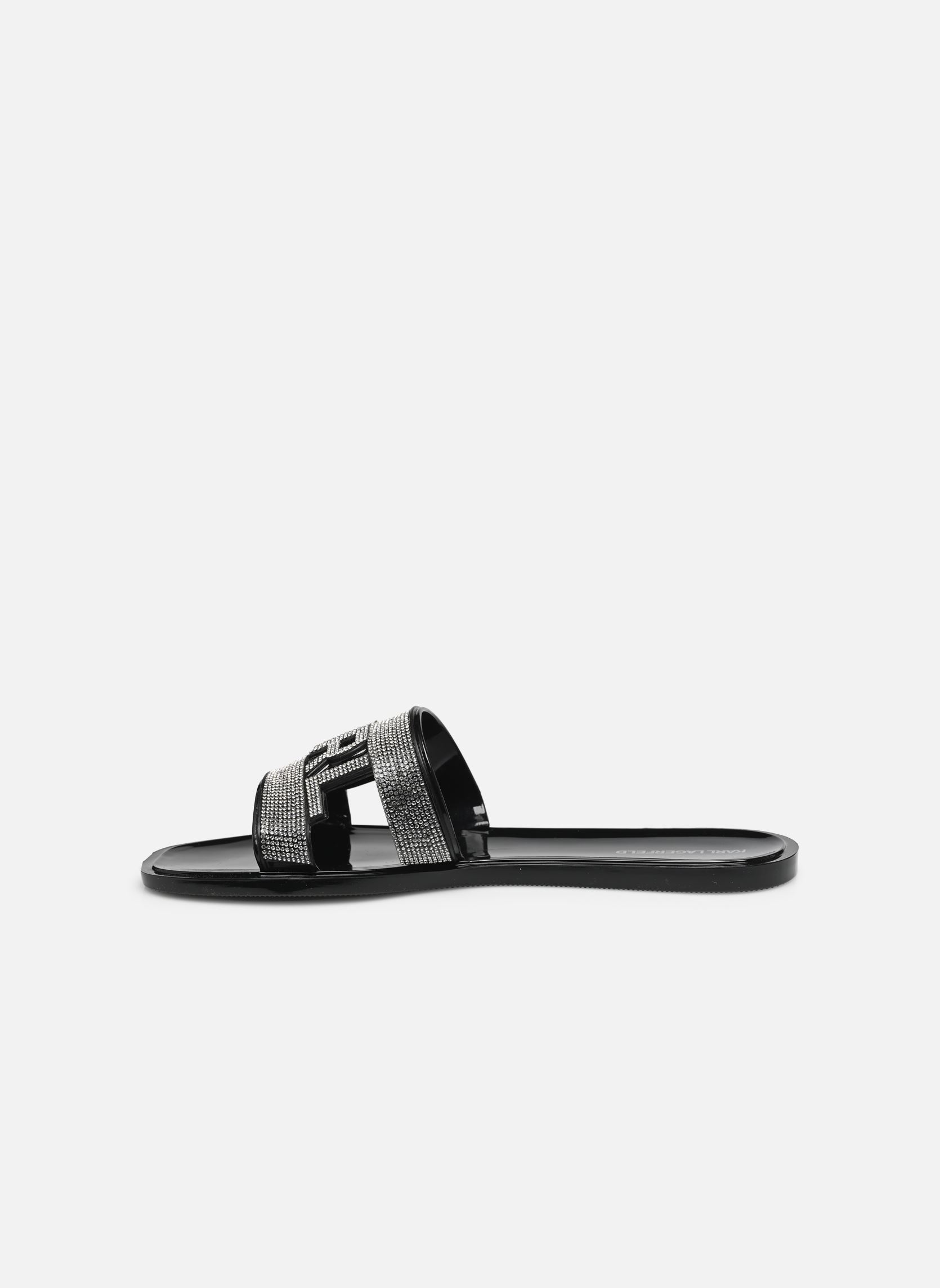 Muilen en klompen JELLY III Sparkle Cut-Out dames zwart Karl Lagerfeld Muilen en klompen JELLY III Sparkle Cut-Out dames zwart Black Rubber w/Silver