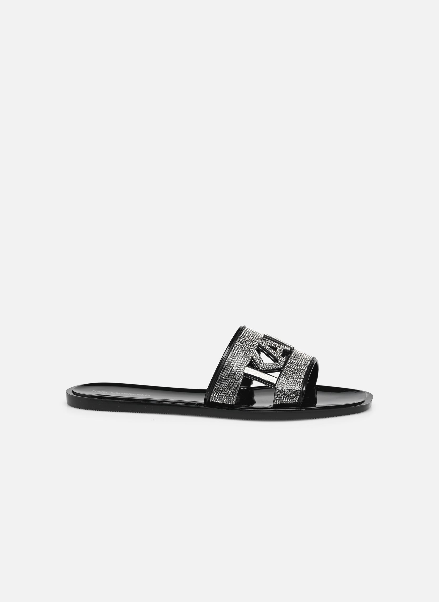 Muilen en klompen JELLY III Sparkle Cut-Out dames zwart Karl Lagerfeld Muilen en klompen JELLY III Sparkle Cut-Out dames zwart Black Rubber w/Silver