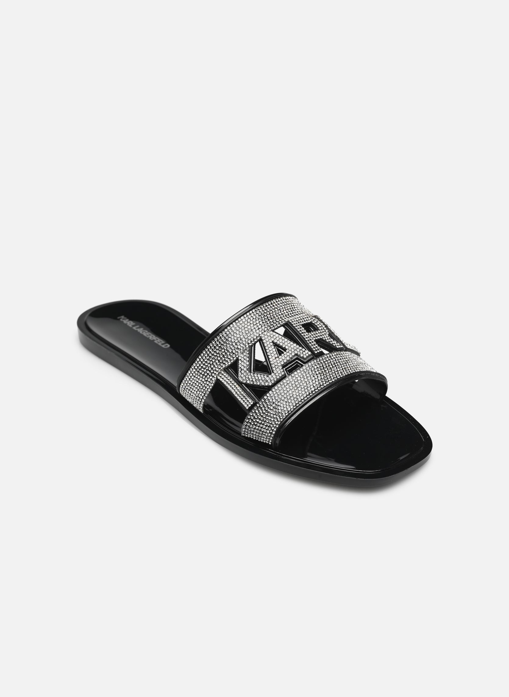Muilen en klompen JELLY III Sparkle Cut-Out dames zwart Karl Lagerfeld Muilen en klompen JELLY III Sparkle Cut-Out dames zwart Black Rubber w/Silver