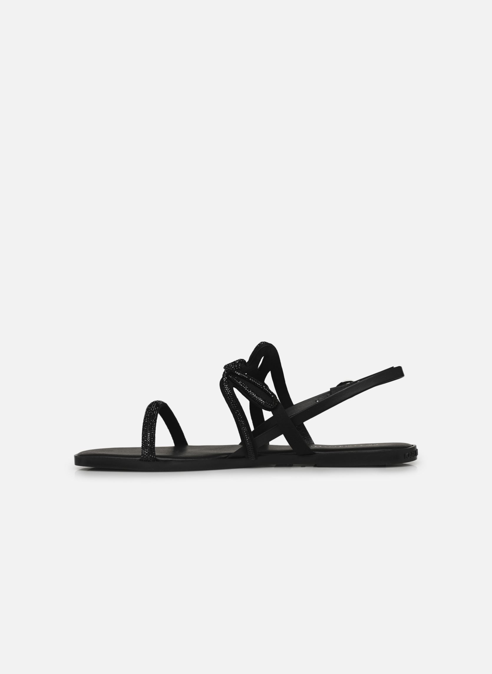Sandales plates OLYMPIA Karl Signia Slide femme noir Karl Lagerfeld Sandales plates OLYMPIA Karl Signia Slide femme noir Black Glitter Mono