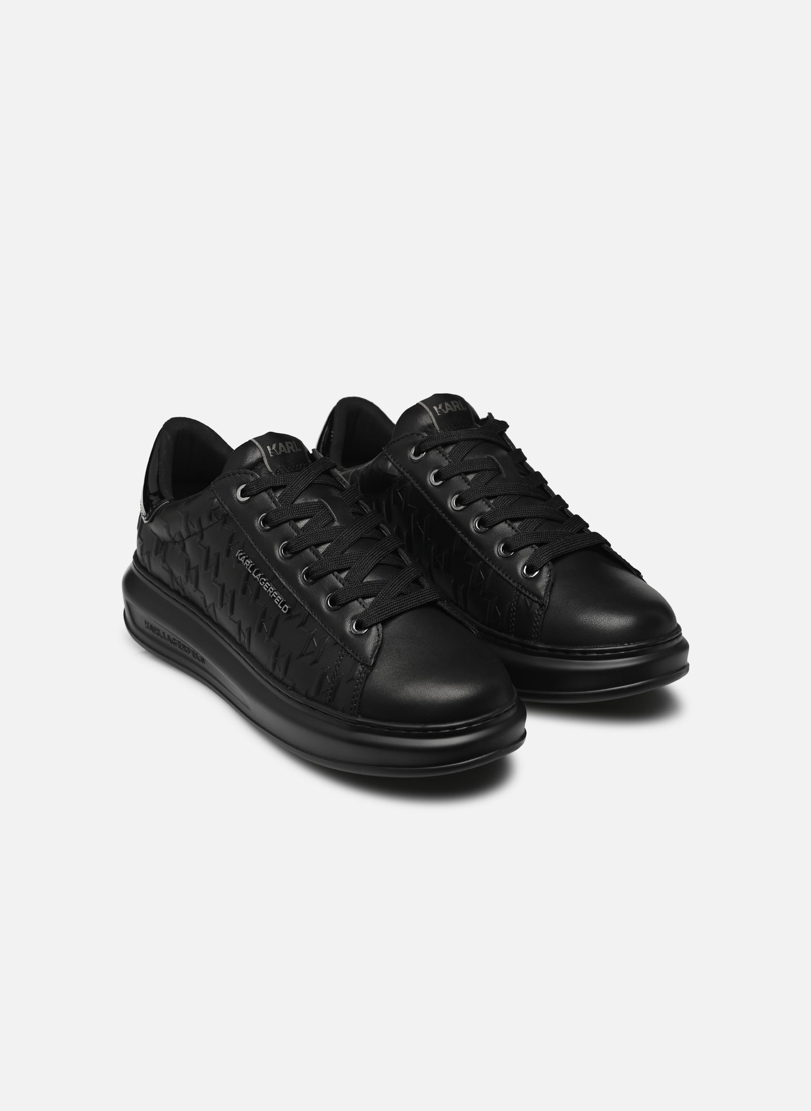 Niedrige Sneaker KAPRI MENS Monogram Emboss Lo N herren schwarz Karl Lagerfeld Niedrige Sneaker KAPRI MENS Monogram Emboss Lo N herren schwarz BLACK LTHR / MONO