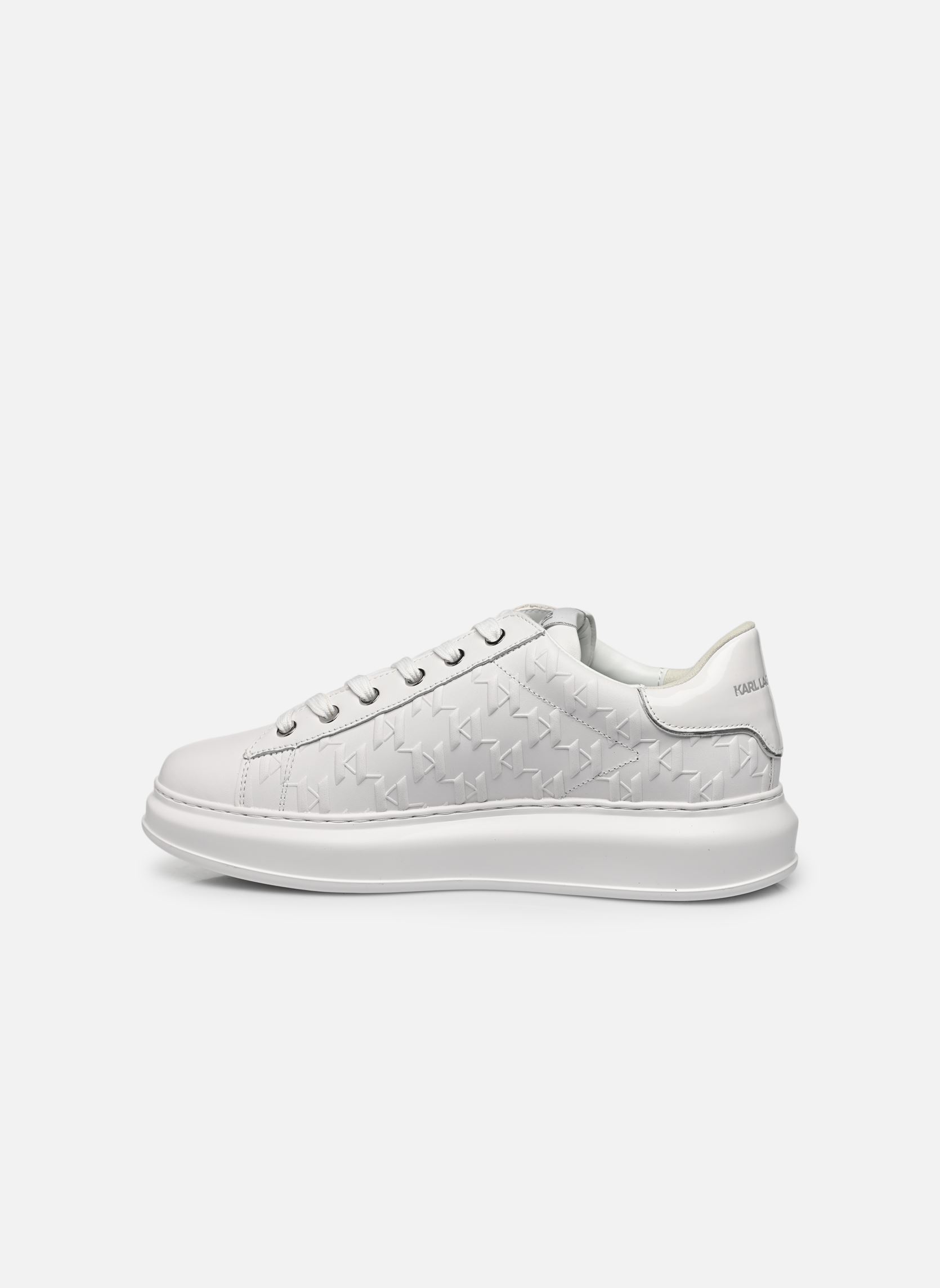 Baskets basses KAPRI MENS Monogram Emboss Lo N homme blanc Karl Lagerfeld Baskets basses KAPRI MENS Monogram Emboss Lo N homme blanc White Lthr / Mono