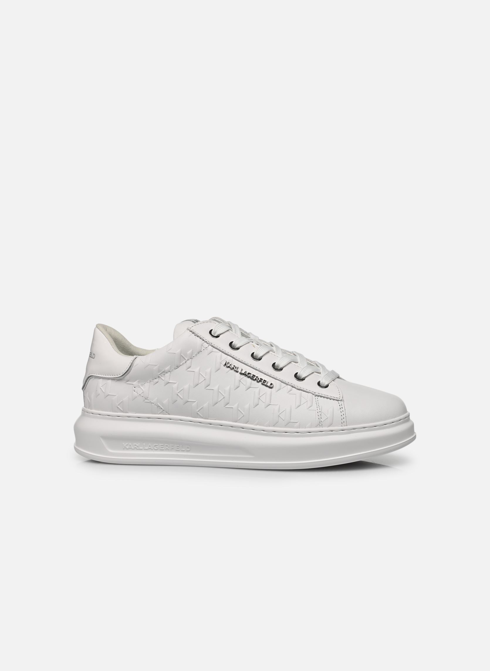 Baskets basses KAPRI MENS Monogram Emboss Lo N homme blanc Karl Lagerfeld Baskets basses KAPRI MENS Monogram Emboss Lo N homme blanc White Lthr / Mono