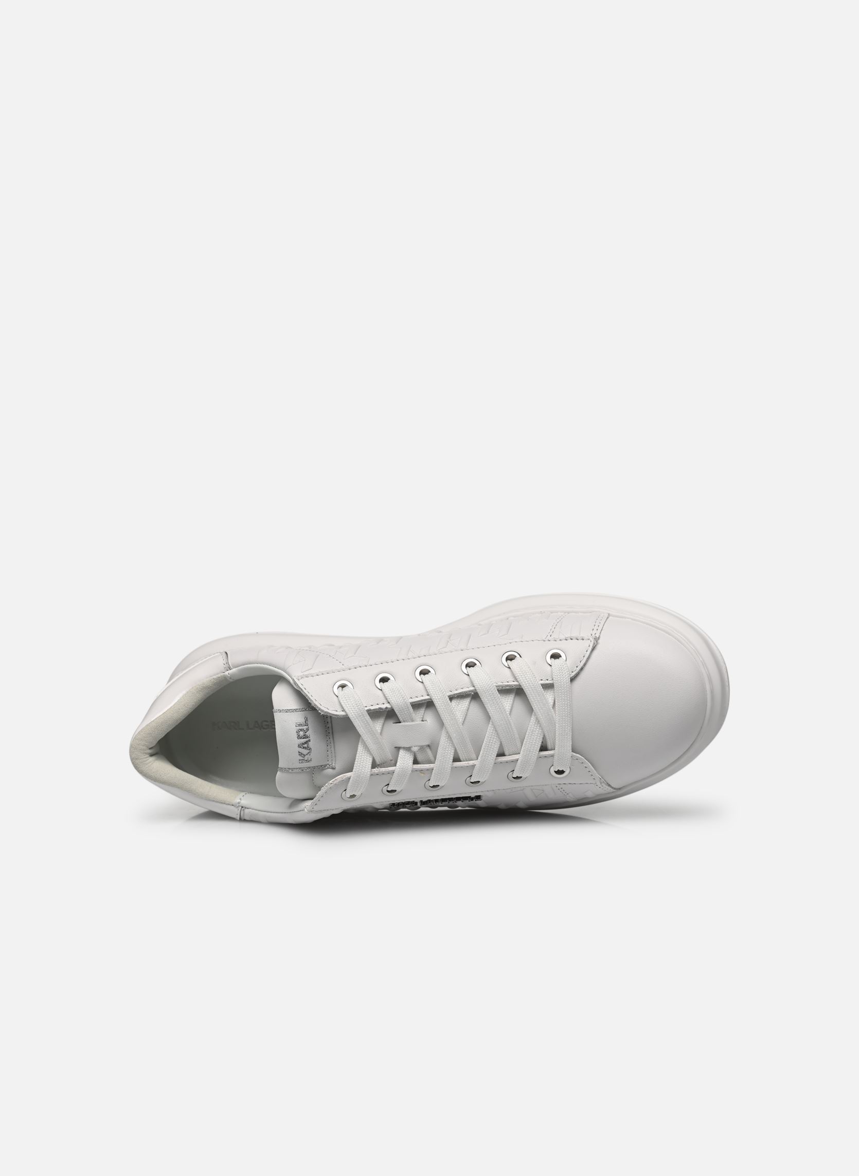Baskets basses KAPRI MENS Monogram Emboss Lo N homme blanc Karl Lagerfeld Baskets basses KAPRI MENS Monogram Emboss Lo N homme blanc White Lthr / Mono