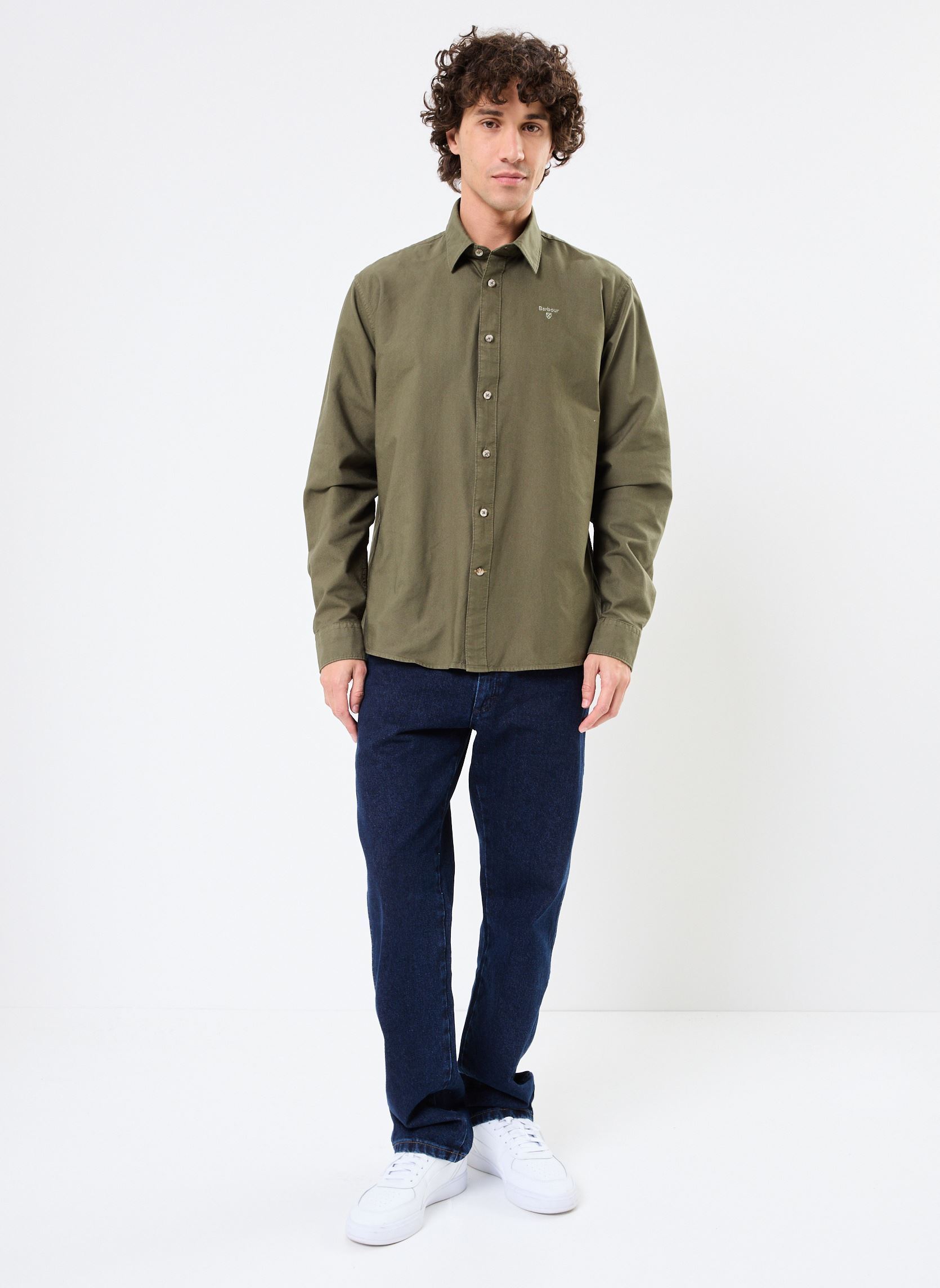 Chemises GARMENT DYED OXTOWN RELAXED FIT SHIRT homme vert Barbour Chemises GARMENT DYED OXTOWN RELAXED FIT SHIRT homme vert LIGHT SAGE
