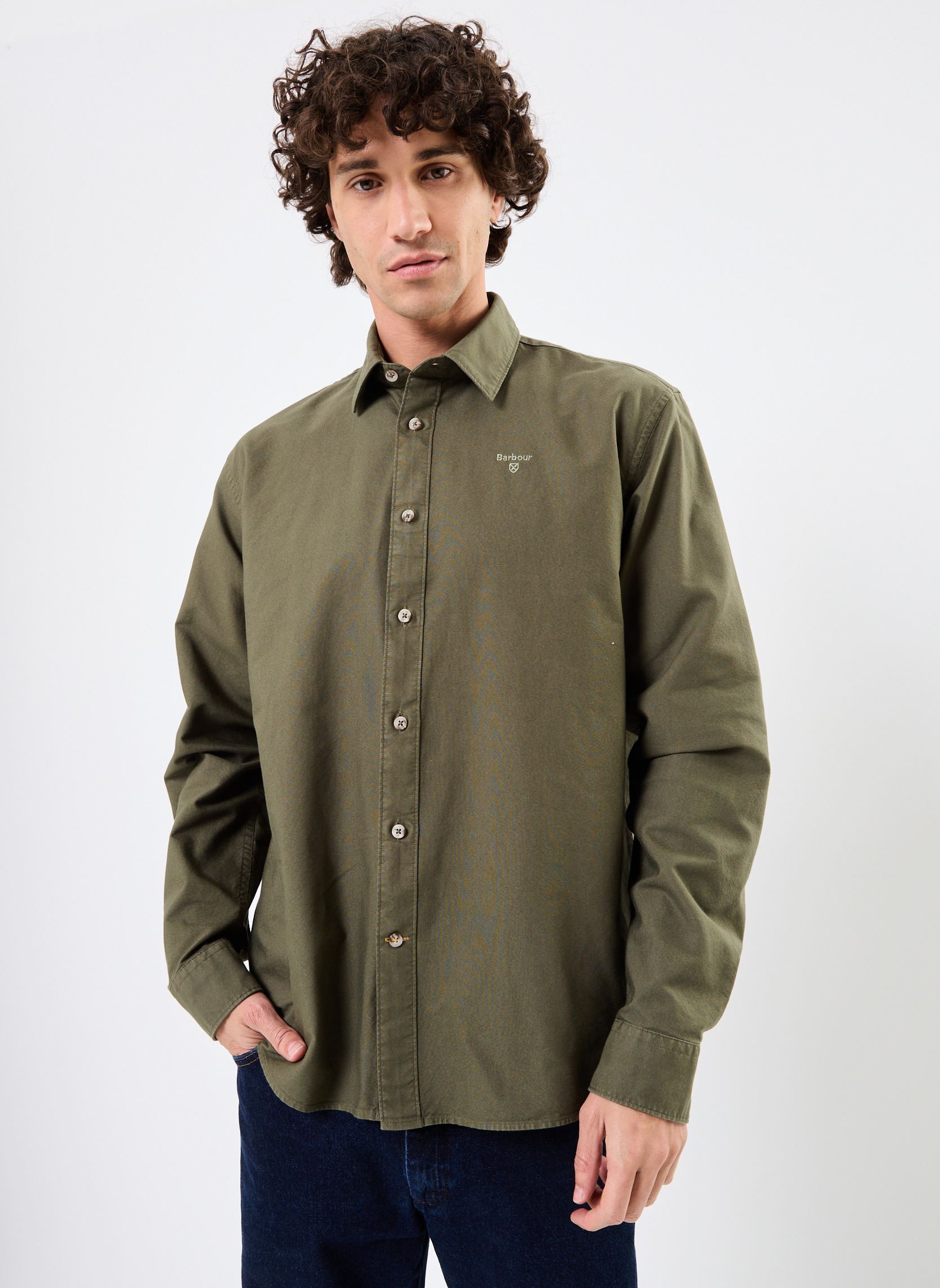 Chemises GARMENT DYED OXTOWN RELAXED FIT SHIRT homme vert Barbour Chemises GARMENT DYED OXTOWN RELAXED FIT SHIRT homme vert LIGHT SAGE