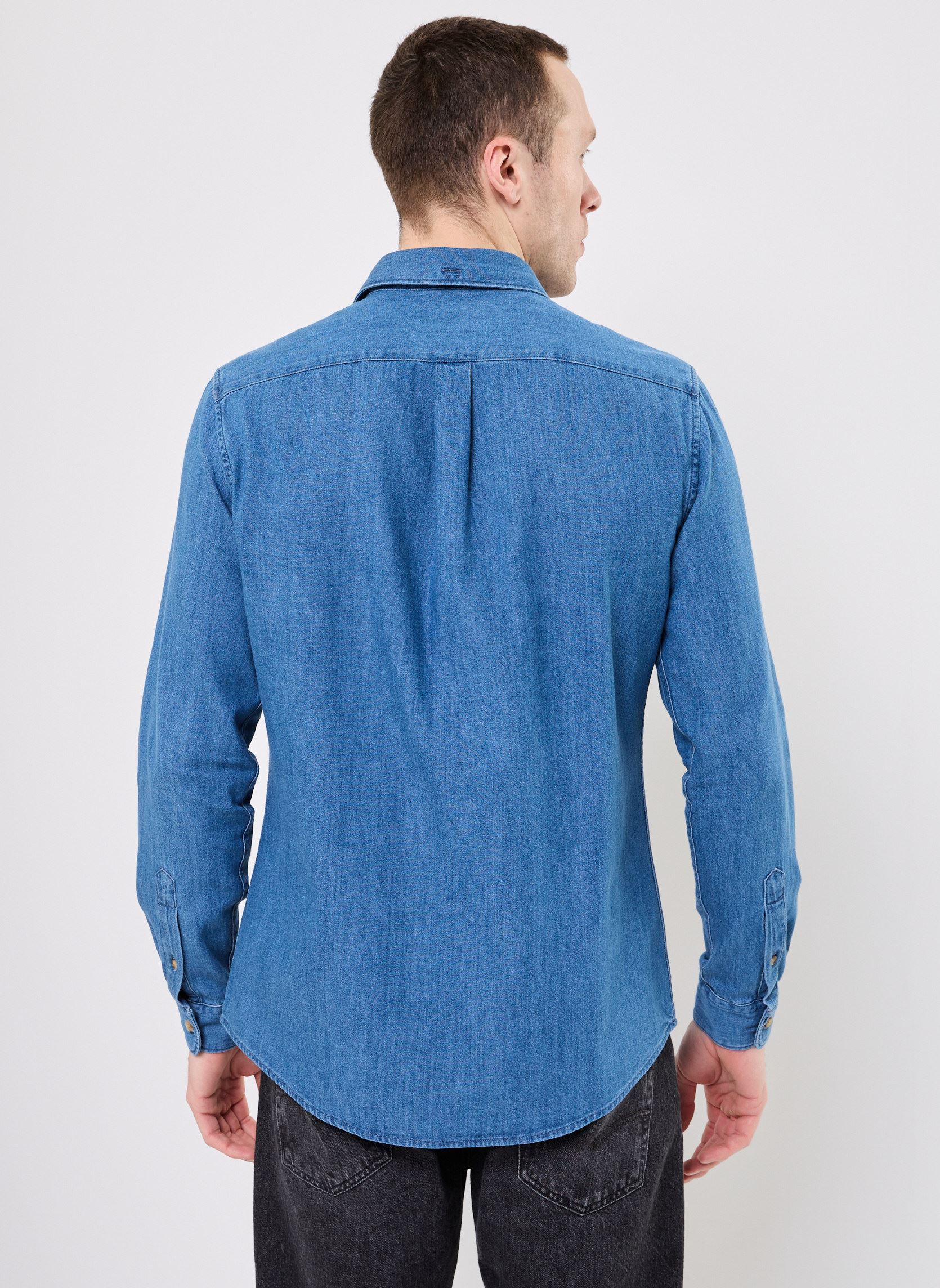 Chemises CHAMBRAY CREST TAILORED FIT SHIRT homme bleu Barbour Chemises CHAMBRAY CREST TAILORED FIT SHIRT homme bleu CHAMBRAY