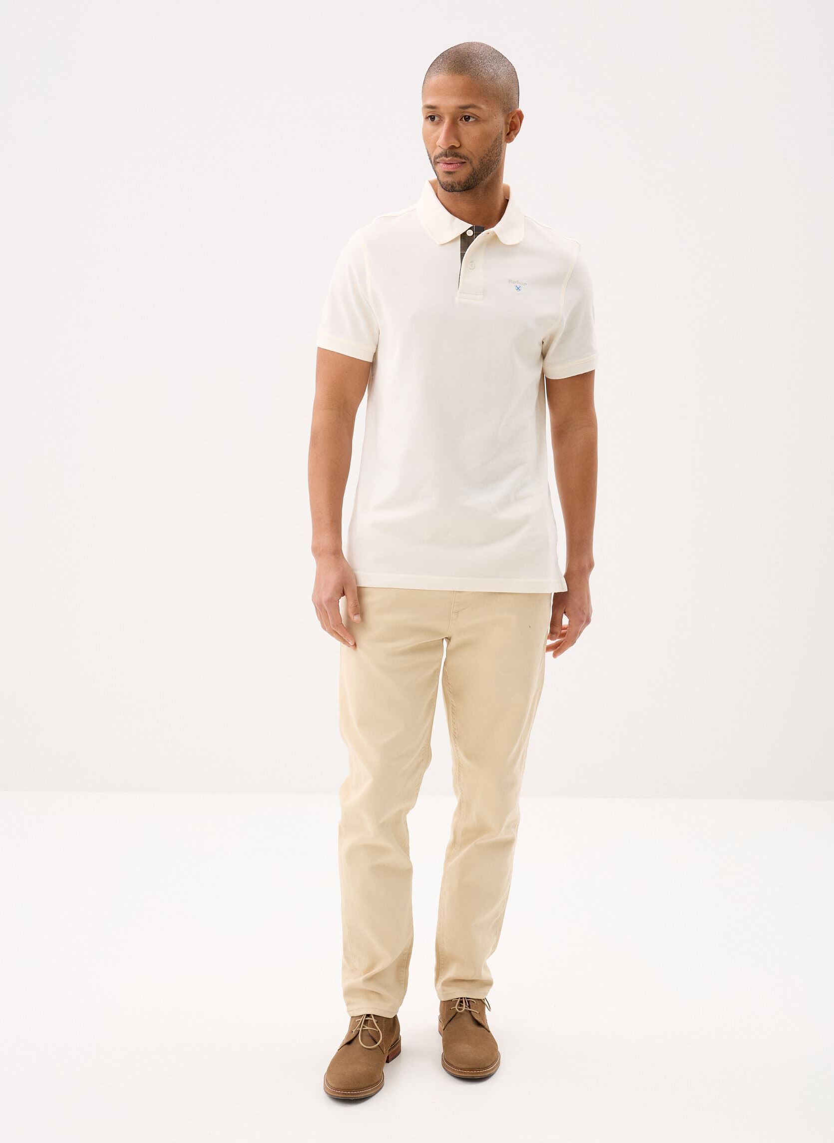 Kurzarm-Poloshirts TARTAN PIQUE POLO SHIRT herren weiß Barbour Kurzarm-Poloshirts TARTAN PIQUE POLO SHIRT herren weiß WHISPER WHITE/CLASSIC