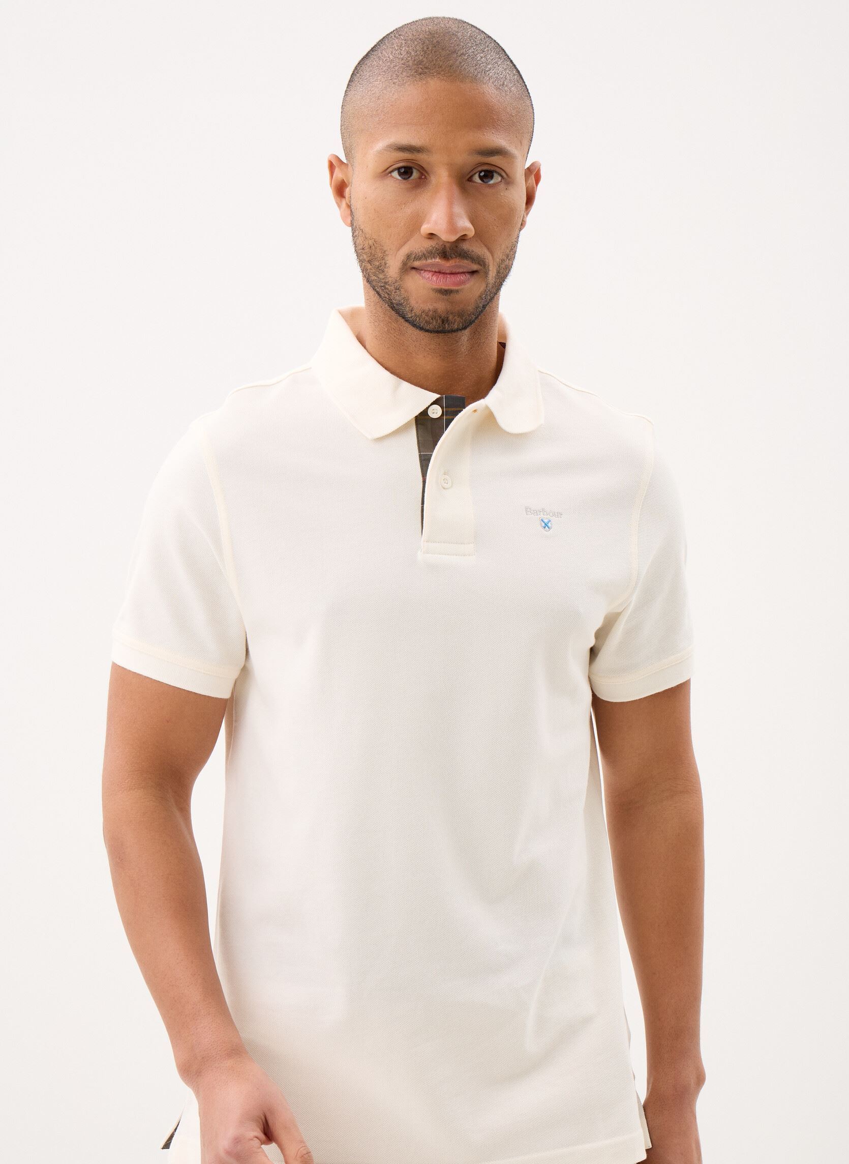 Kurzarm-Poloshirts TARTAN PIQUE POLO SHIRT herren weiß Barbour Kurzarm-Poloshirts TARTAN PIQUE POLO SHIRT herren weiß WHISPER WHITE/CLASSIC