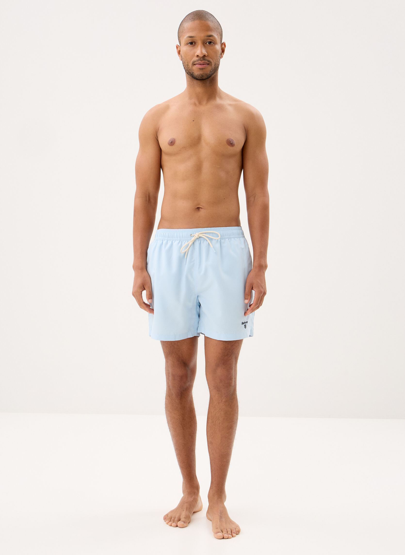 Zwemshorts STAPLE LOGO 5' SWIN SHORT heren blauw Barbour Zwemshorts STAPLE LOGO 5' SWIN SHORT heren blauw OCEAN SKY