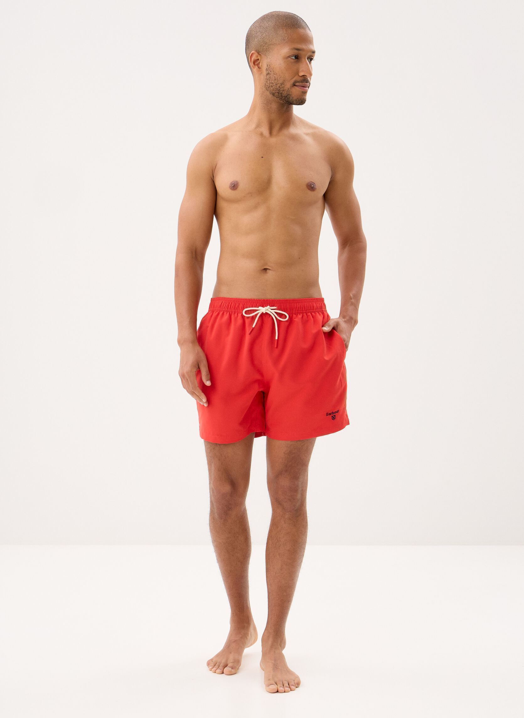 Shorts de bain STAPLE LOGO 5' SWIN SHORT homme orange Barbour Shorts de bain STAPLE LOGO 5' SWIN SHORT homme orange LAVA