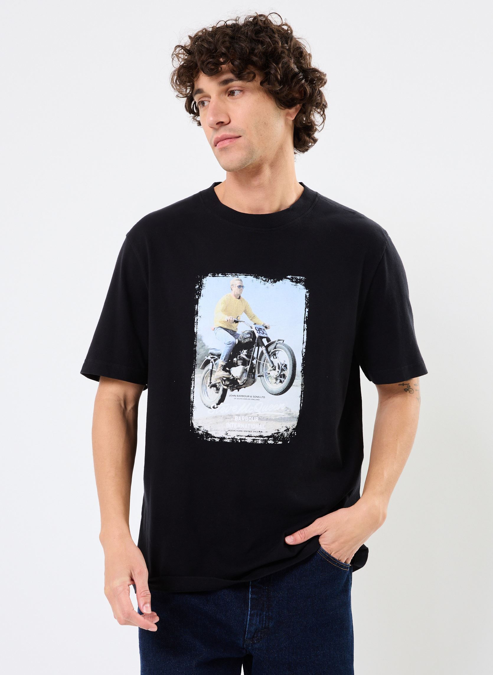 Tee-shirts manches courtes B.INTL COSTER SMQ GRAPHIC T-SHIRT homme noir Barbour Tee-shirts manches courtes B.INTL COSTER SMQ GRAPHIC T-SHIRT homme noir BLACK