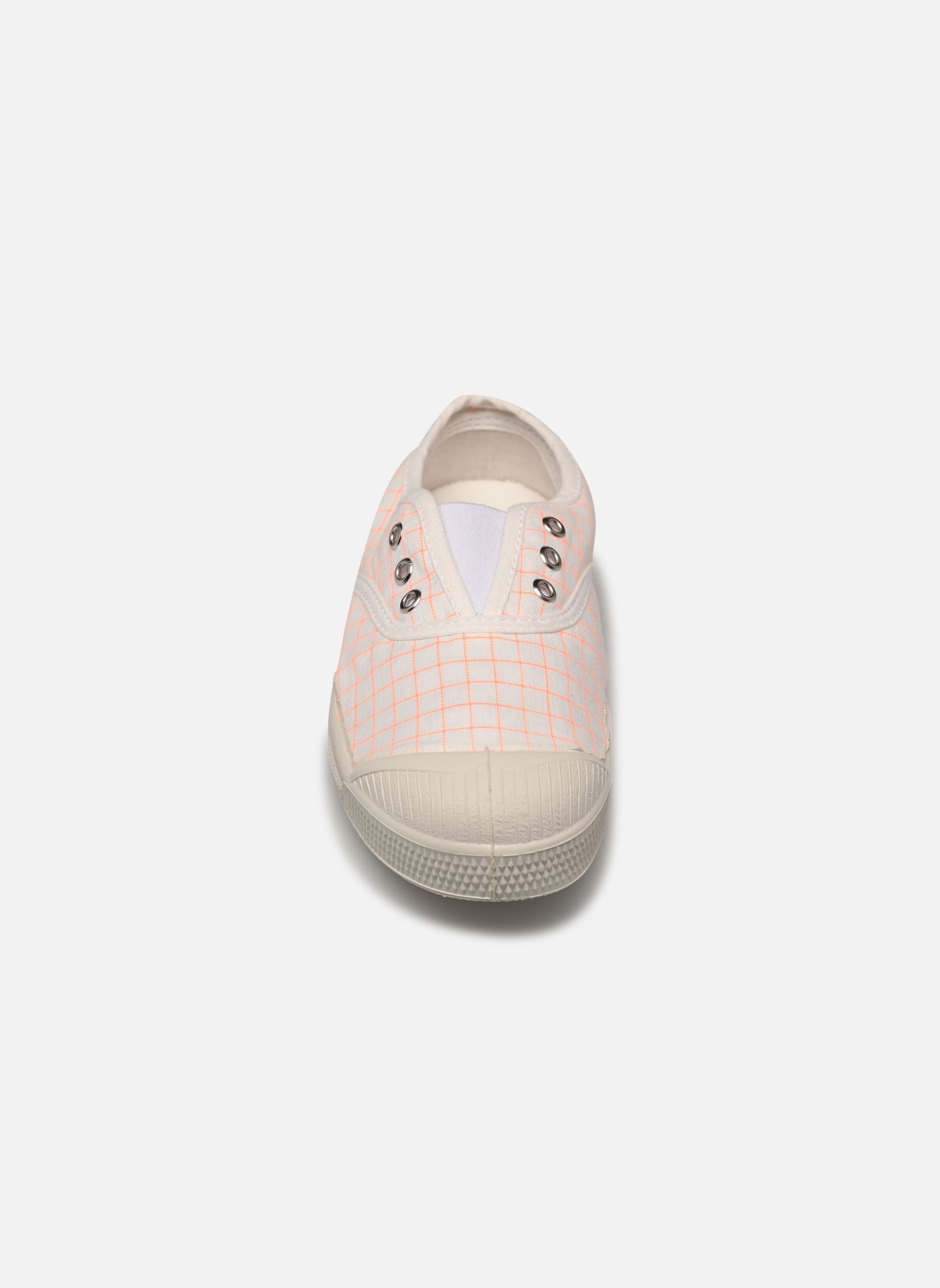 Niedrige Sneaker Elly Enfant Neon Checks weiß Bensimon Niedrige Sneaker Elly Enfant Neon Checks weiß ORANGE FLUO