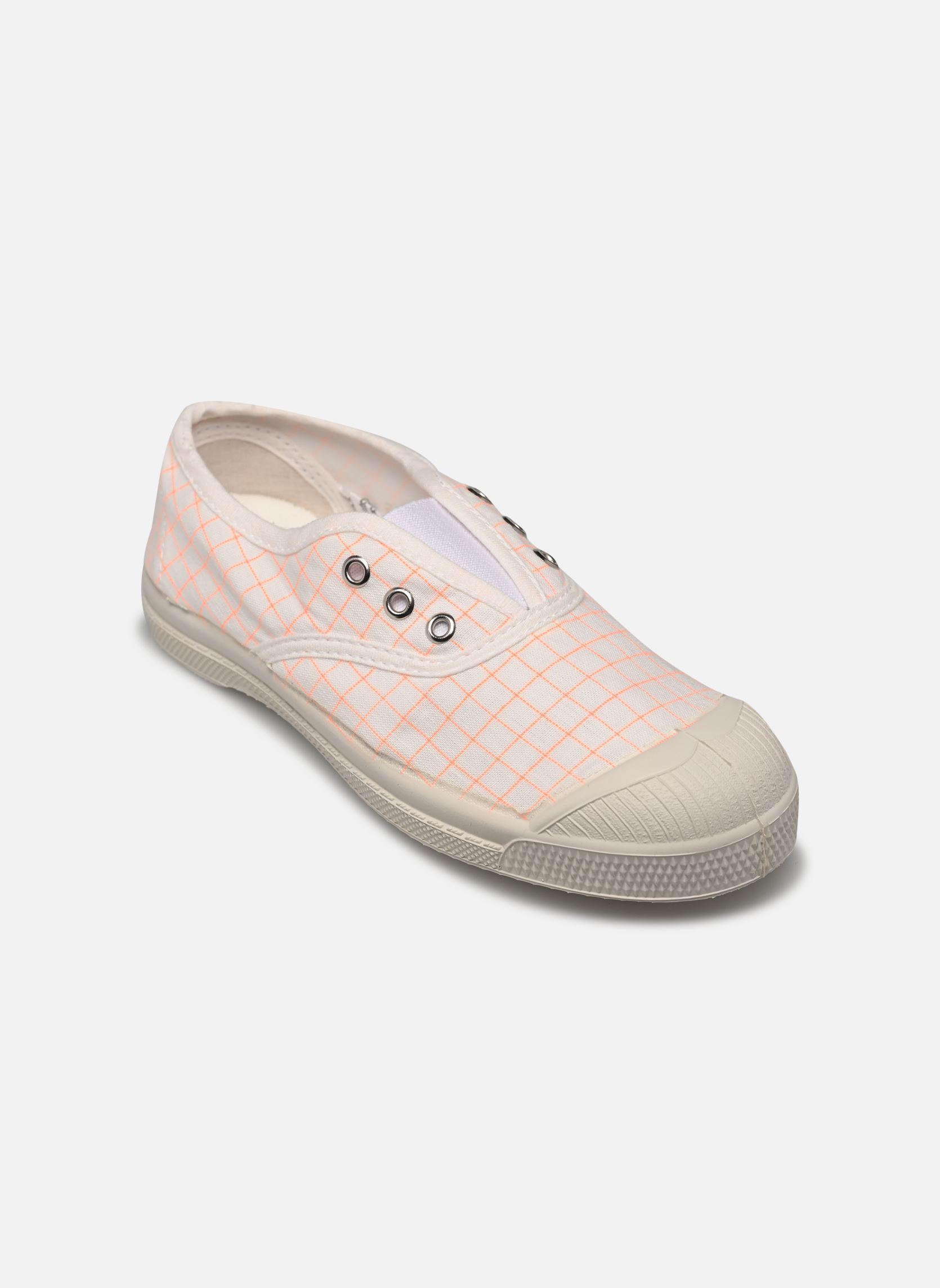 Niedrige Sneaker Elly Enfant Neon Checks weiß Bensimon Niedrige Sneaker Elly Enfant Neon Checks weiß ORANGE FLUO