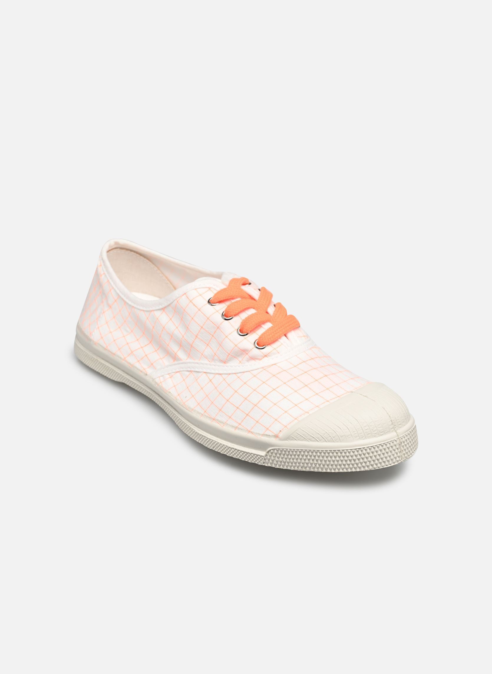 Baskets toile Lacet Femme Neon Checks femme orange Bensimon Baskets toile Lacet Femme Neon Checks femme orange ORANGE FLUO