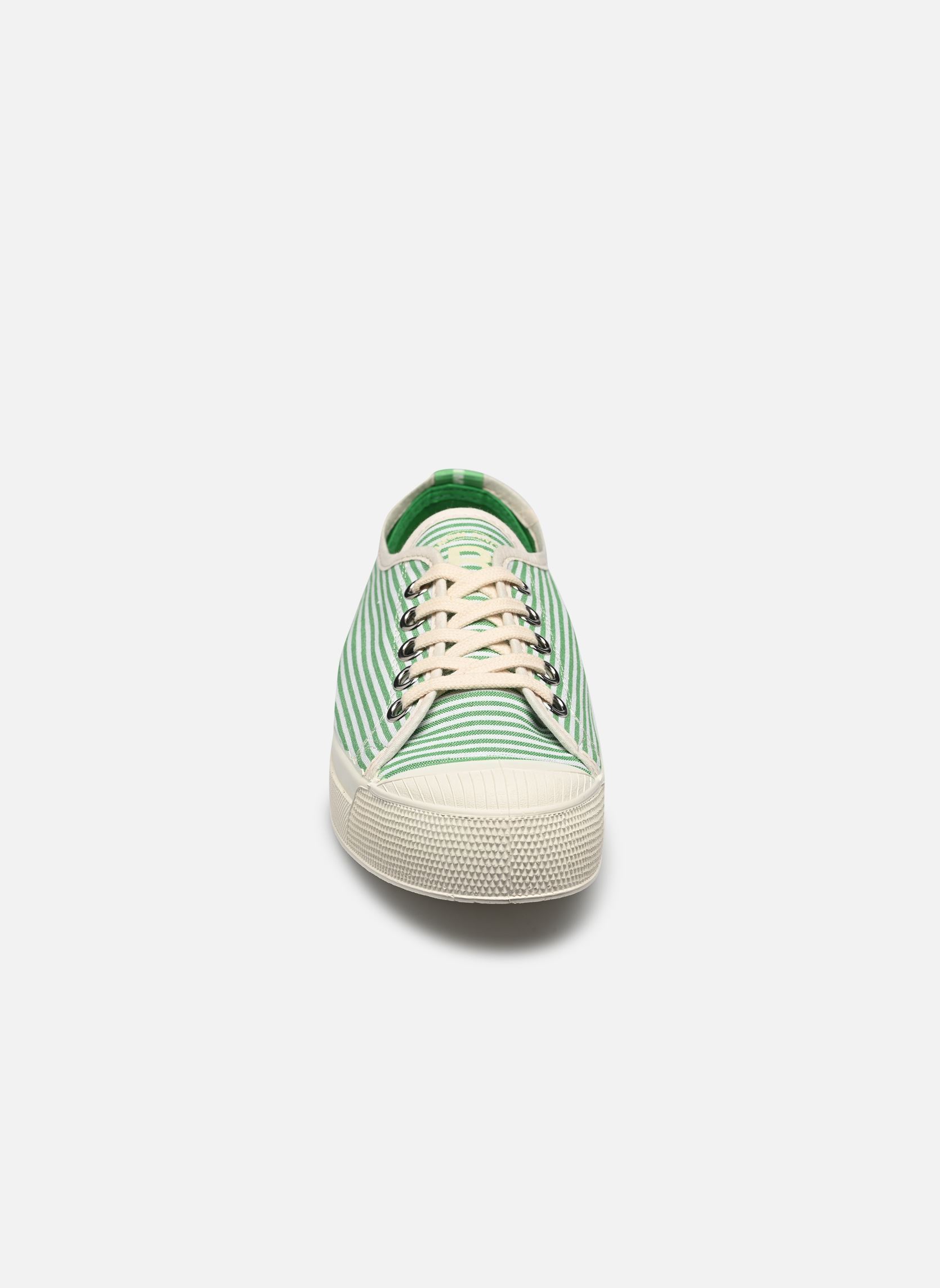 Baskets toile Romy Femme Small Stripes femme vert Bensimon Baskets toile Romy Femme Small Stripes femme vert BASILIC