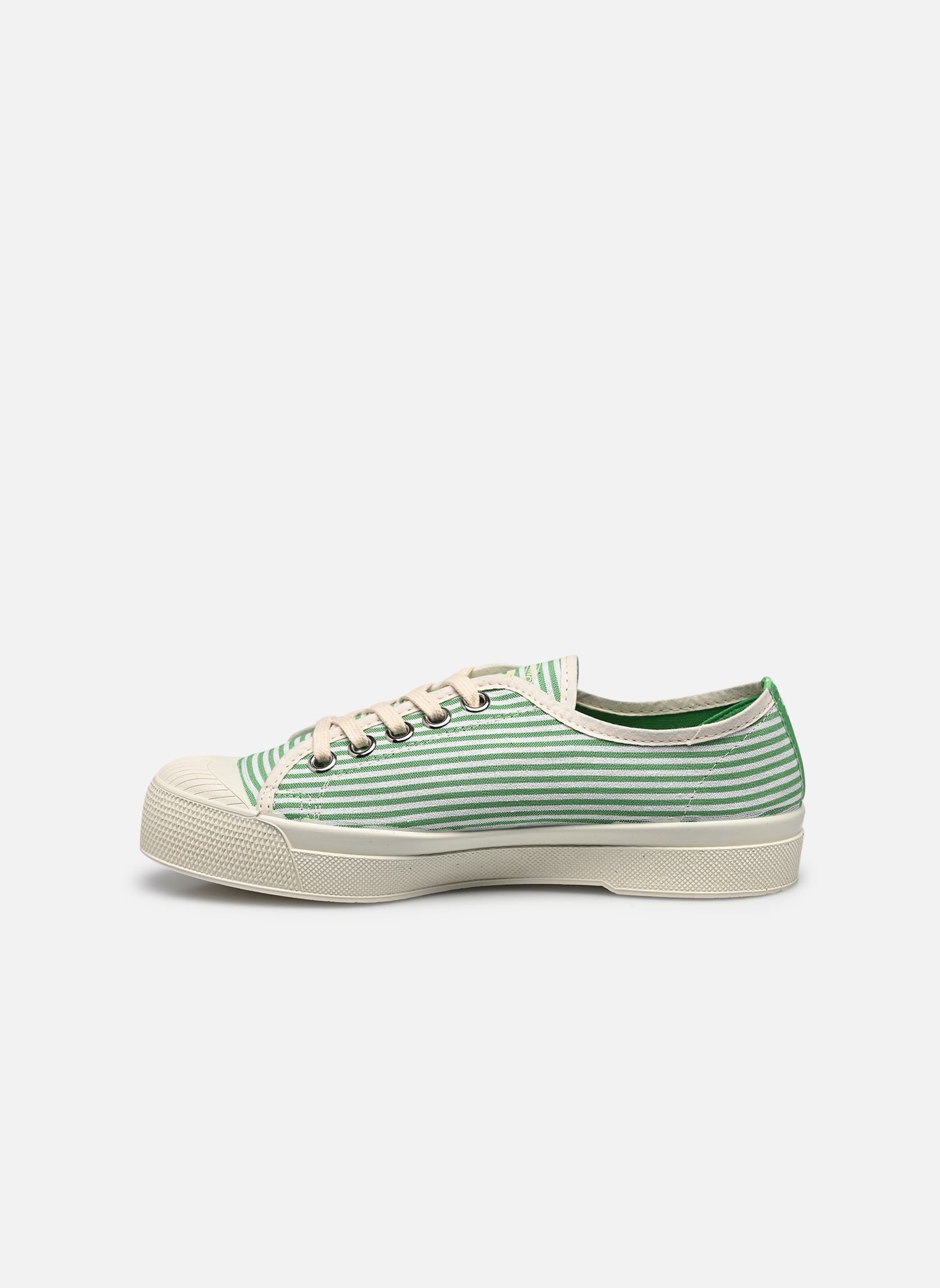 Baskets toile Romy Femme Small Stripes femme vert Bensimon Baskets toile Romy Femme Small Stripes femme vert BASILIC