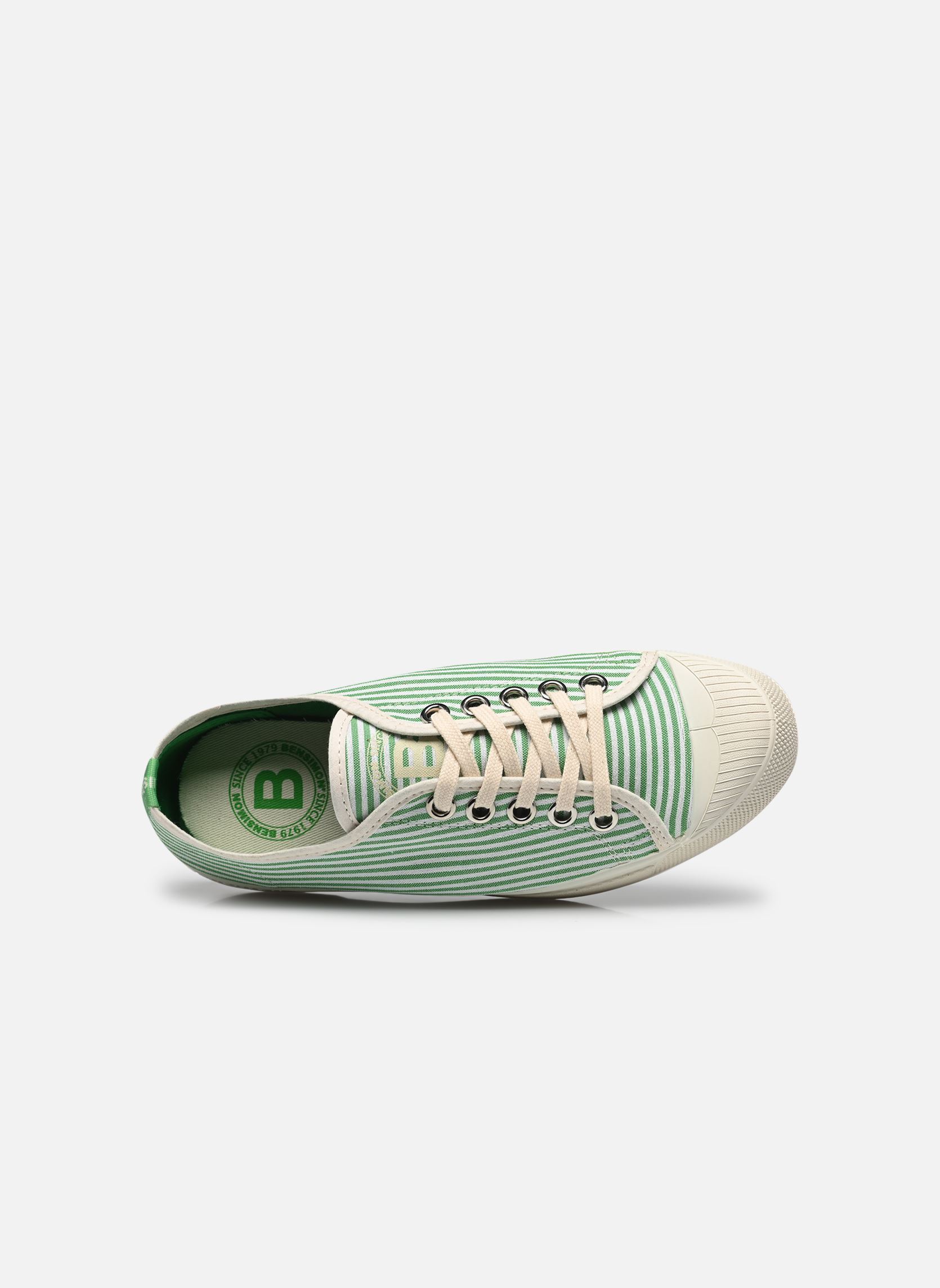 Baskets toile Romy Femme Small Stripes femme vert Bensimon Baskets toile Romy Femme Small Stripes femme vert BASILIC