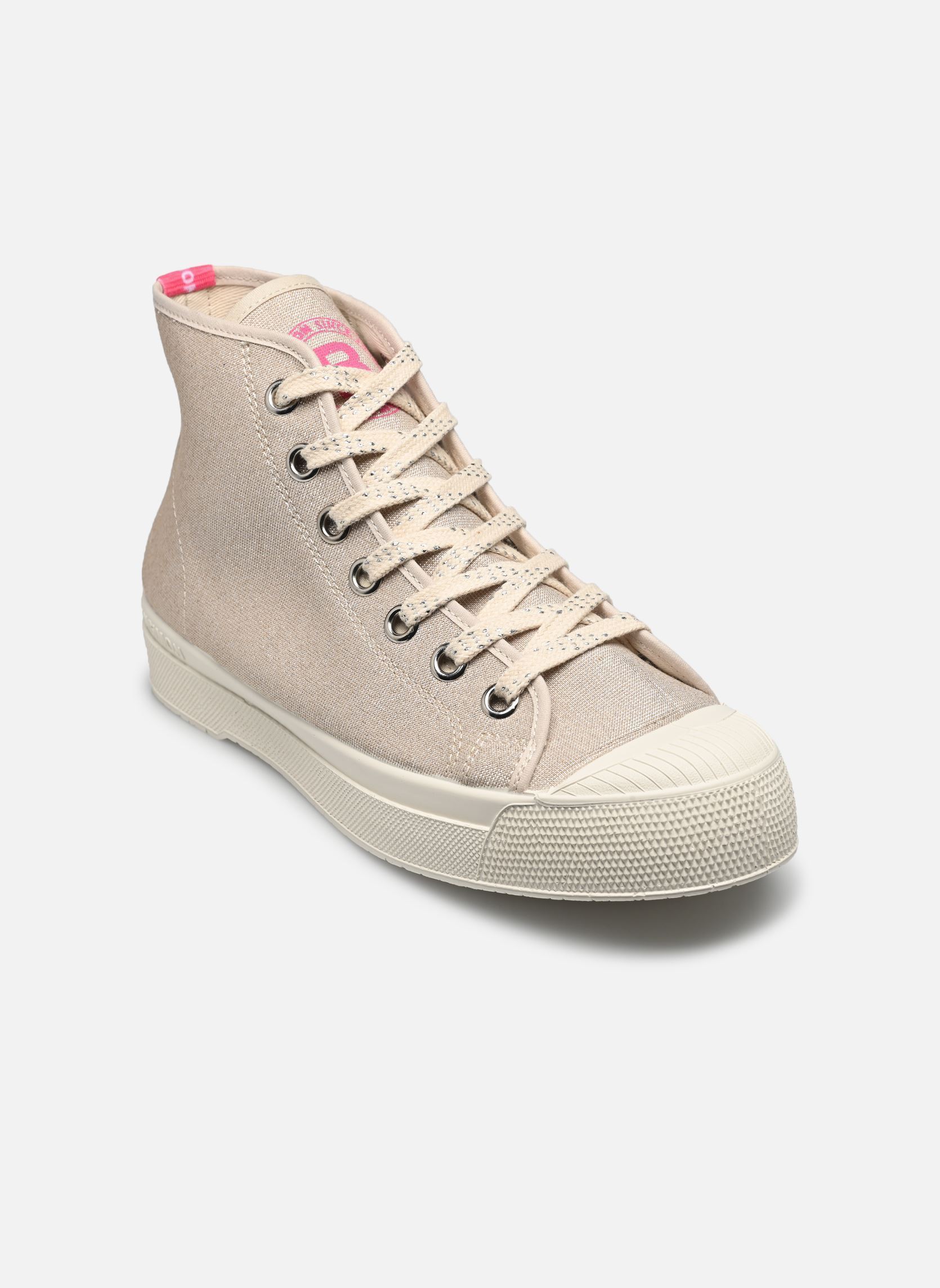 Baskets toile Stella Femme Ecru Shiny femme argent Bensimon Baskets toile Stella Femme Ecru Shiny femme argent ARGENT