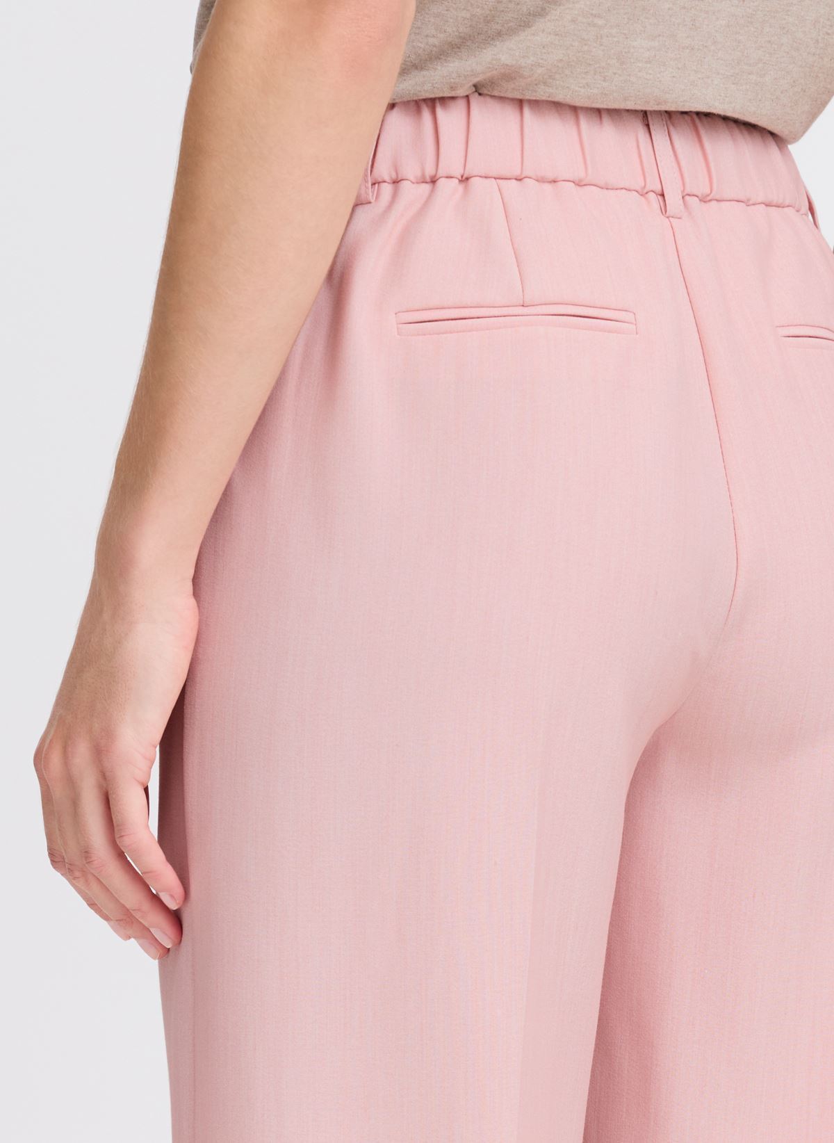 Pantaloni larghi BYDANTA WIDE LEG PANTS 2 CROPPED donna rosa B-Young Pantaloni larghi BYDANTA WIDE LEG PANTS 2 CROPPED donna rosa Roseate Spoonbill Melange
