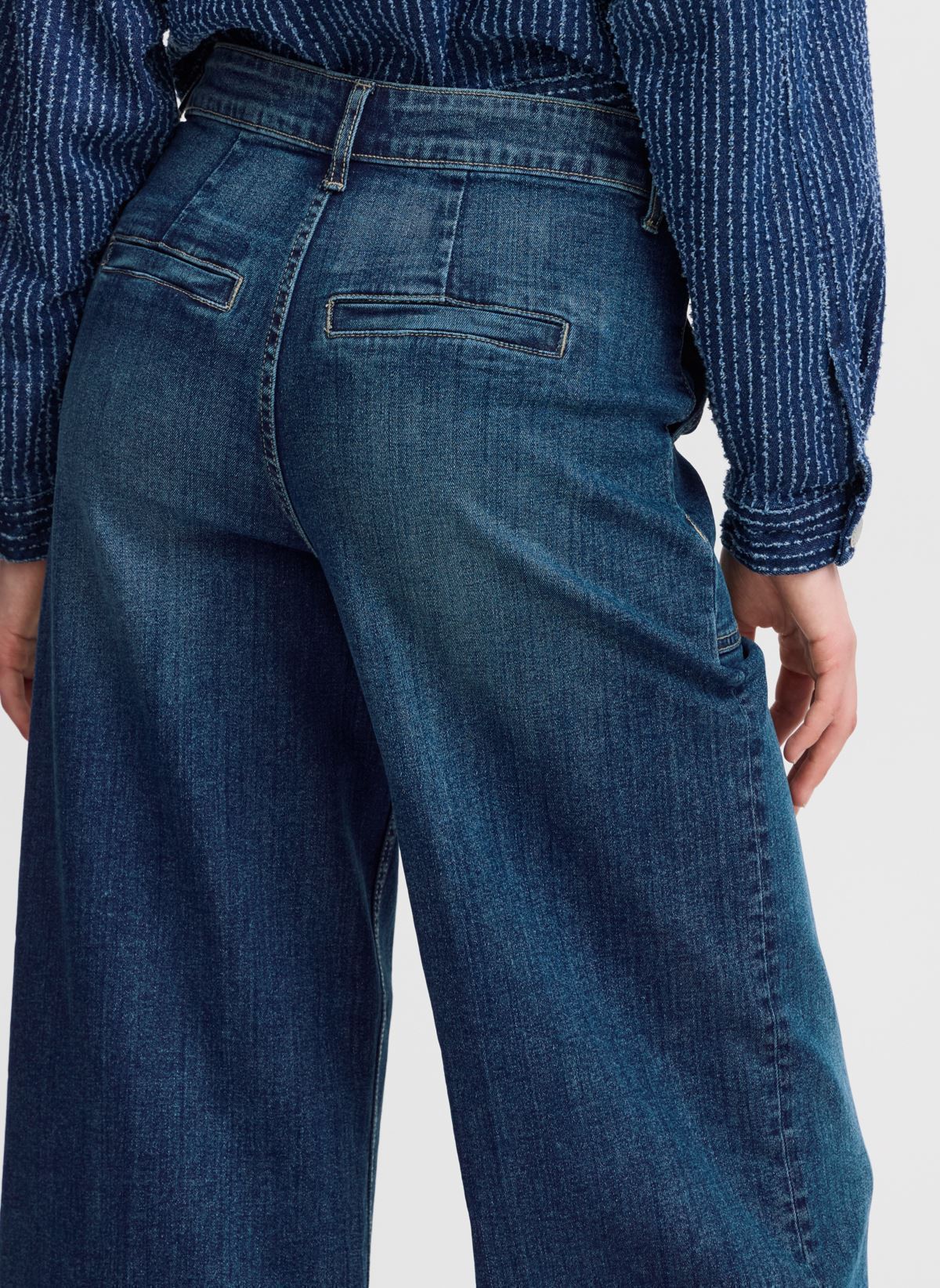 Wijde jeans / Flared Jeans BYKOMMA HW JEANS dames blauw B-Young Wijde jeans / Flared Jeans BYKOMMA HW JEANS dames blauw Mid Blue Denim