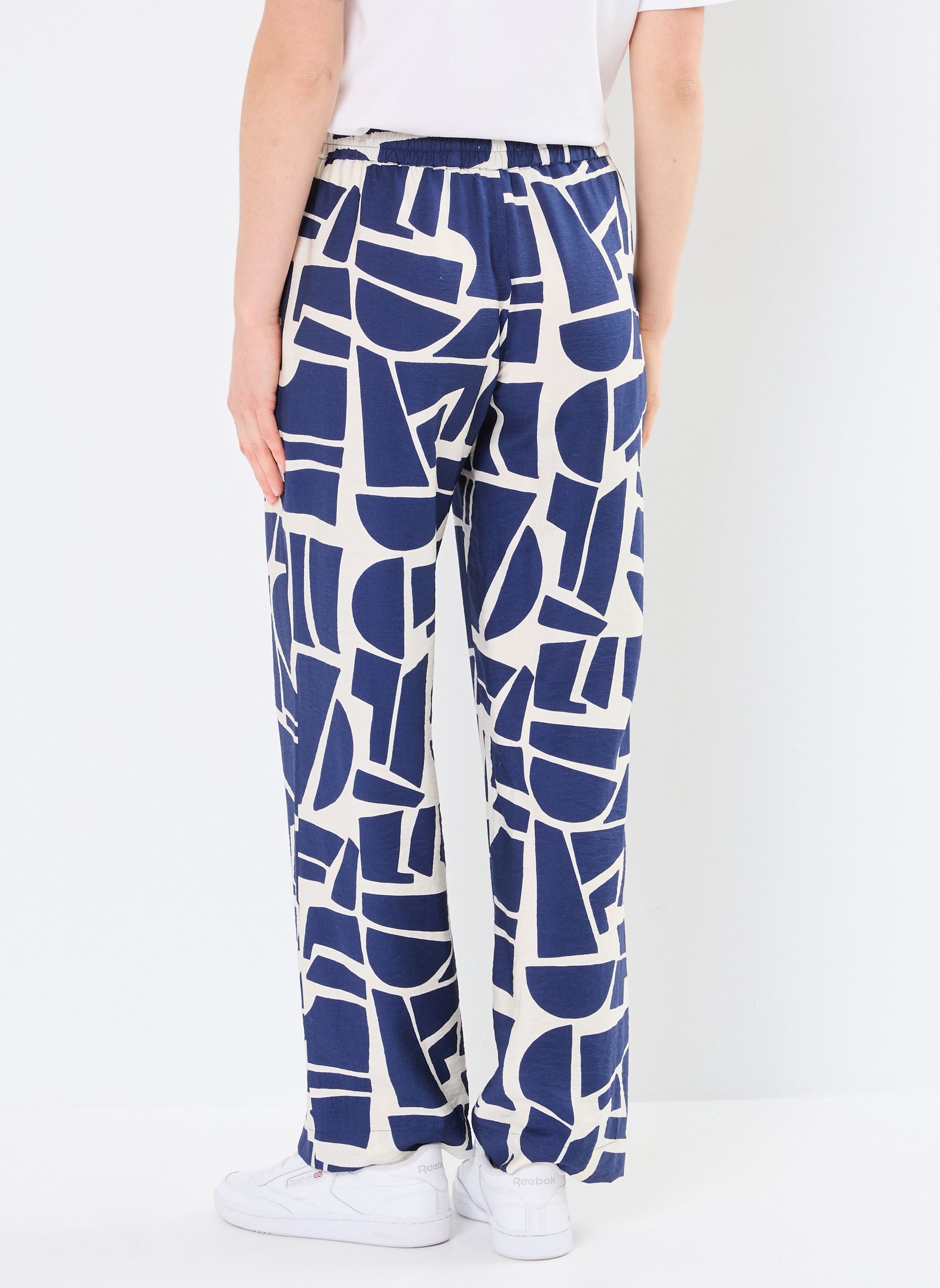 Pantalons larges BYIHAMMA PANTS femme bleu B-Young Pantalons larges BYIHAMMA PANTS femme bleu MED BLUE GEO