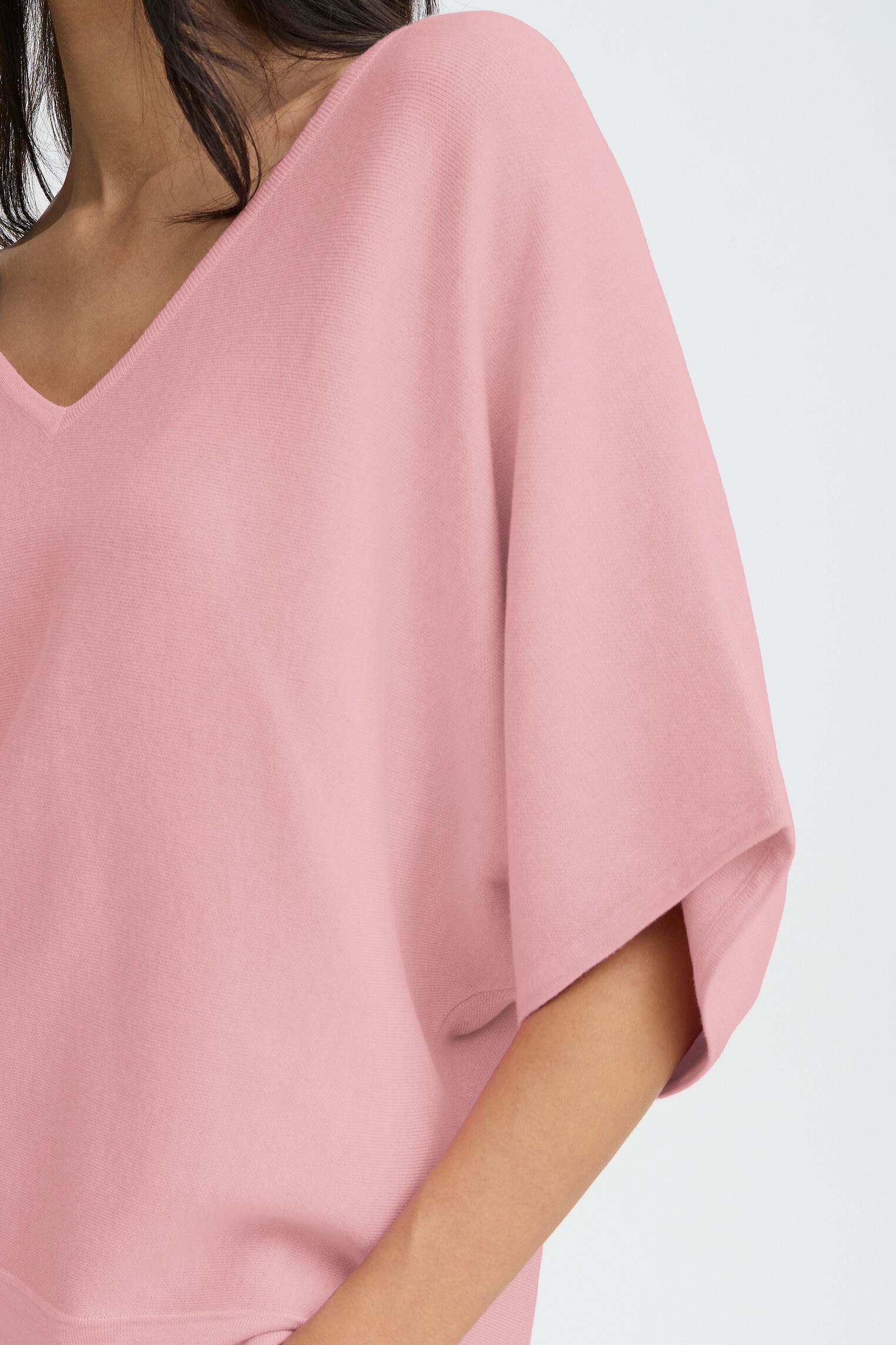 Pullover BYMMORLA VNECK SHORT SLEEVE damen rosa B-Young Pullover BYMMORLA VNECK SHORT SLEEVE damen rosa Parfait Pink Melange