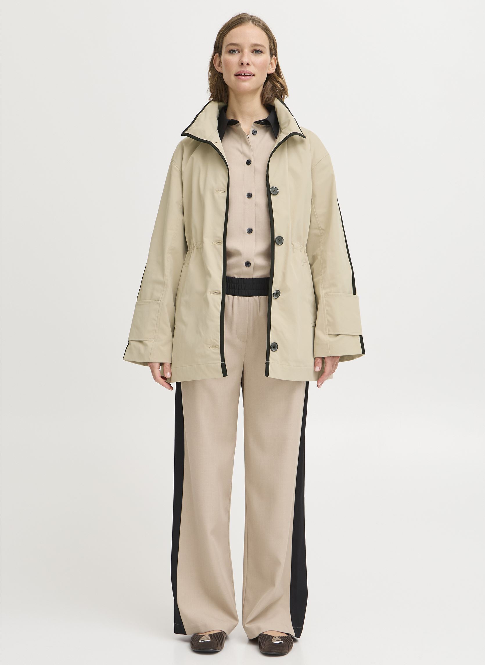 Mantels BYAMONA PARKA dames beige B-Young Mantels BYAMONA PARKA dames beige Humus