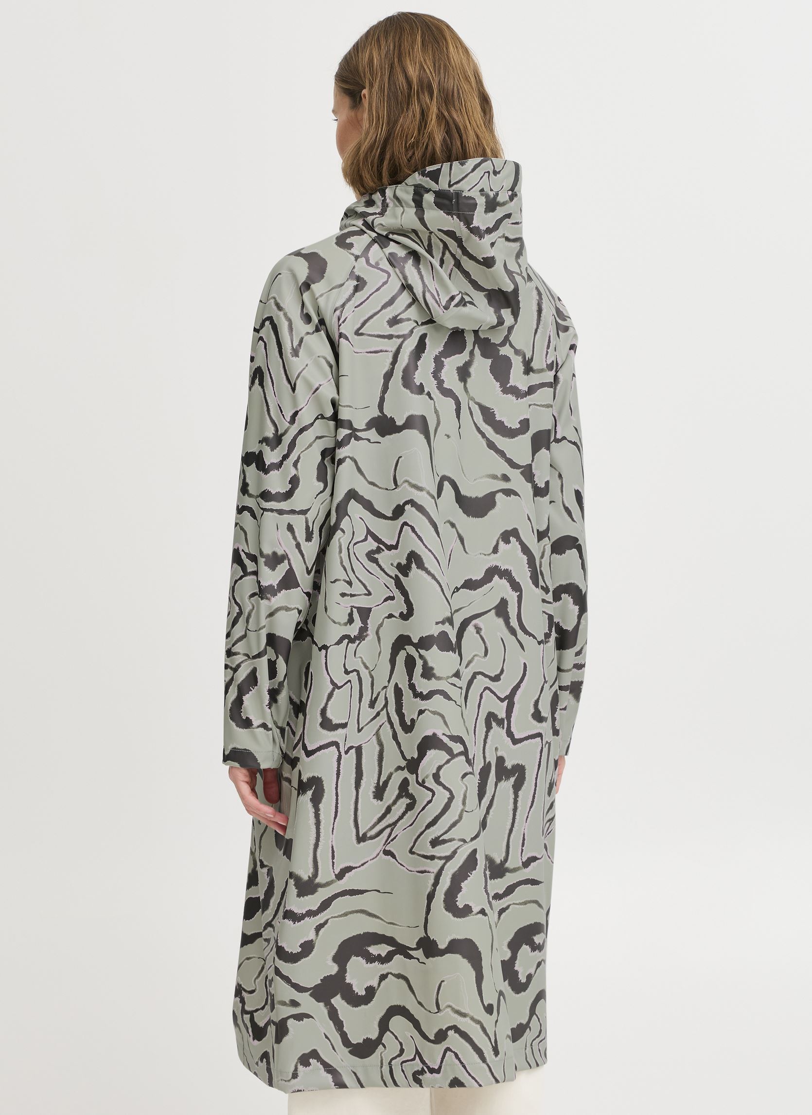 Mantels BYAVAN AOP COAT dames beige B-Young Mantels BYAVAN AOP COAT dames beige Tea Abstract Animal
