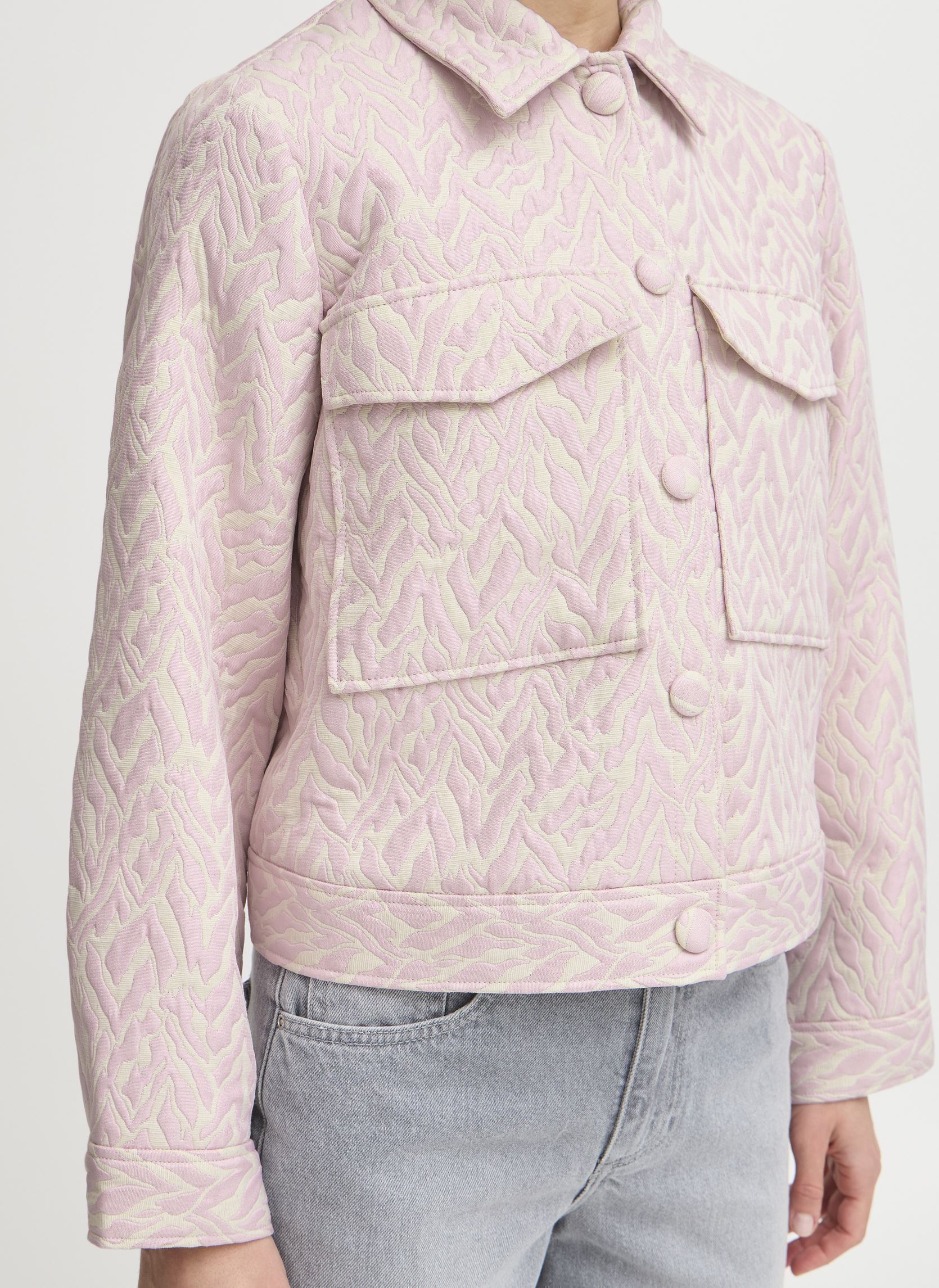 Vestes BYDALANI JACKET femme rose B-Young Vestes BYDALANI JACKET femme rose Roseate Jaquard Mix