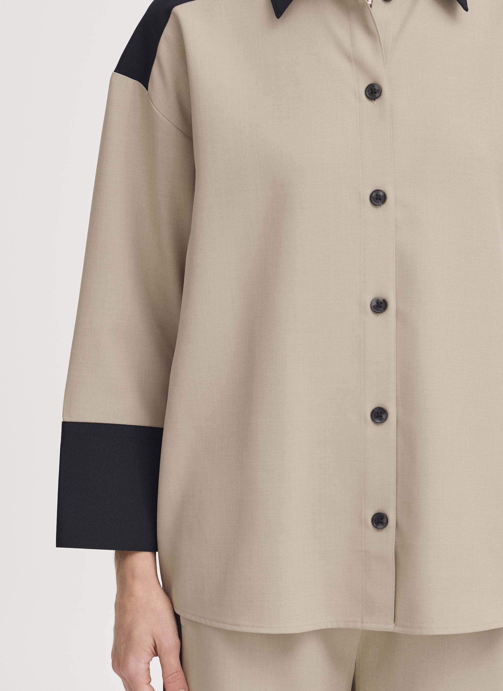 Chemises manches longues BYIDDE SHIRT femme beige B-Young Chemises manches longues BYIDDE SHIRT femme beige Humus Mix