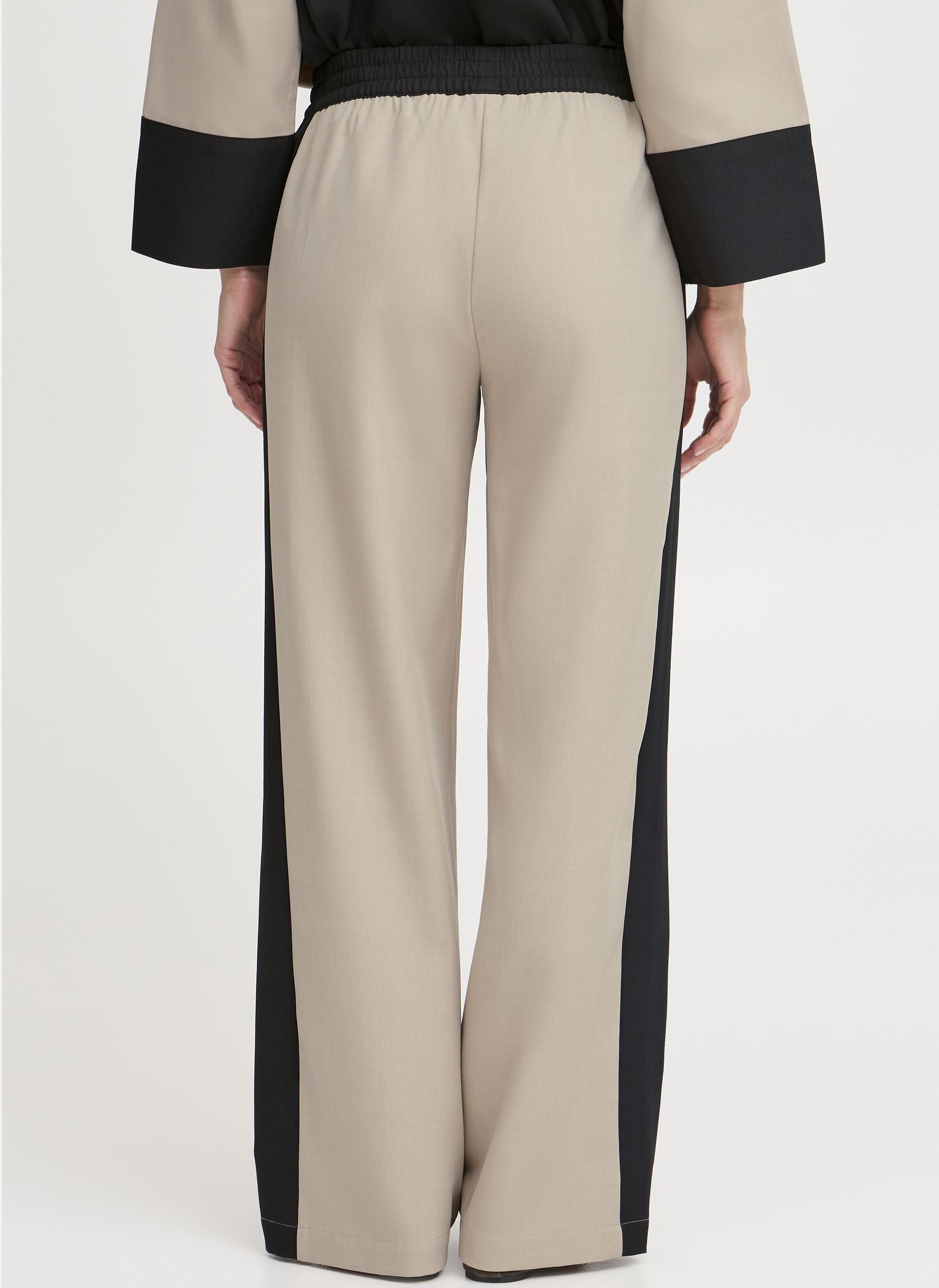 Pantalons larges BYIDDE PANTS femme beige B-Young Pantalons larges BYIDDE PANTS femme beige Humus Mix