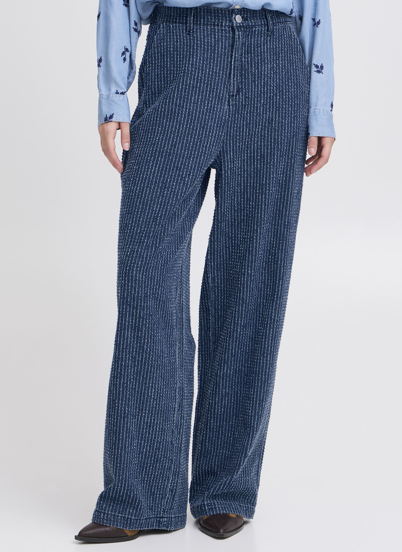 Wijde jeans / Flared Jeans BYKANILLA PANTS dames blauw B-Young Wijde jeans / Flared Jeans BYKANILLA PANTS dames blauw Mid Blue Denim