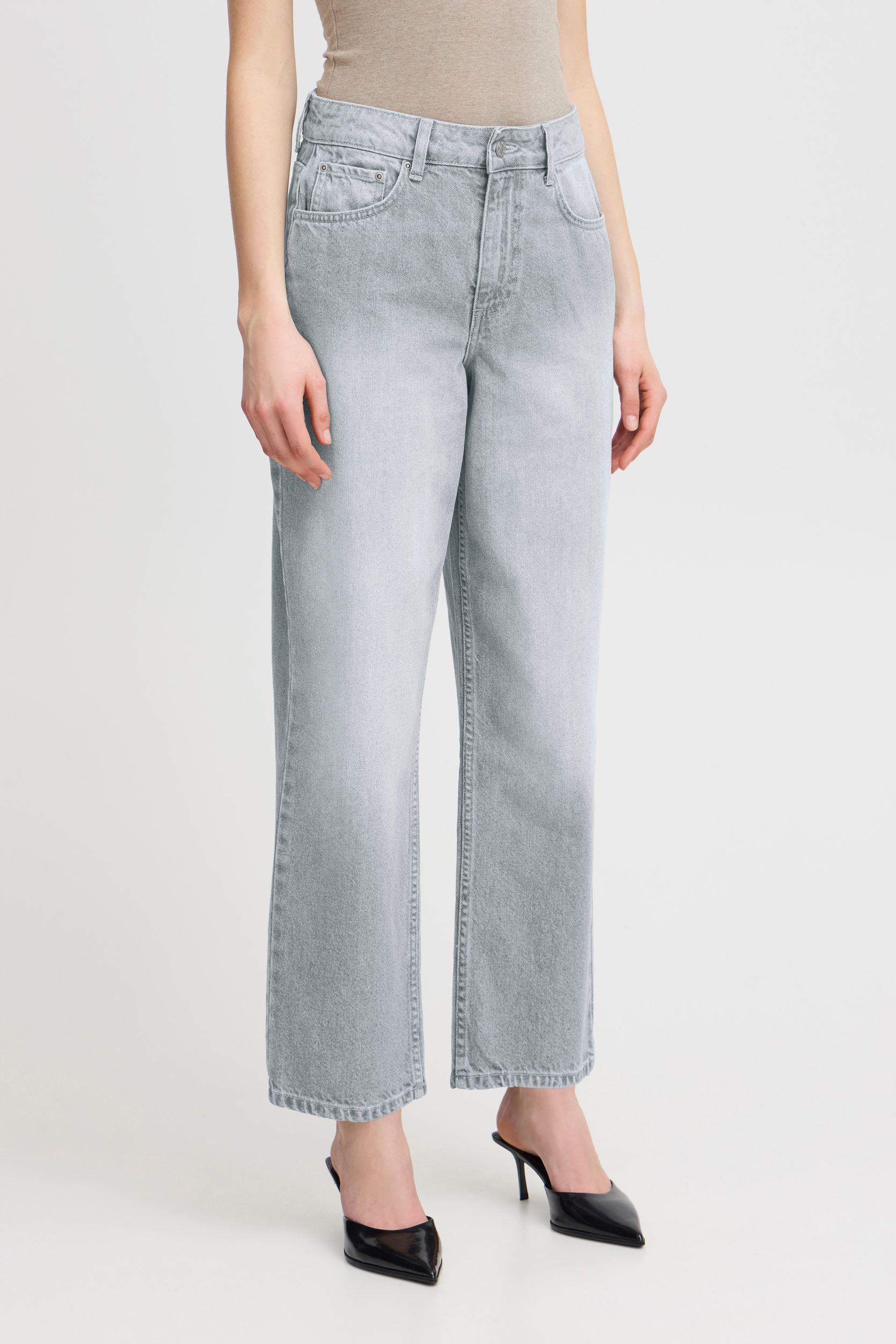 Wijde jeans / Flared Jeans BYLARITA JEANS dames grijs B-Young Wijde jeans / Flared Jeans BYLARITA JEANS dames grijs LIGHT GREY DENIM
