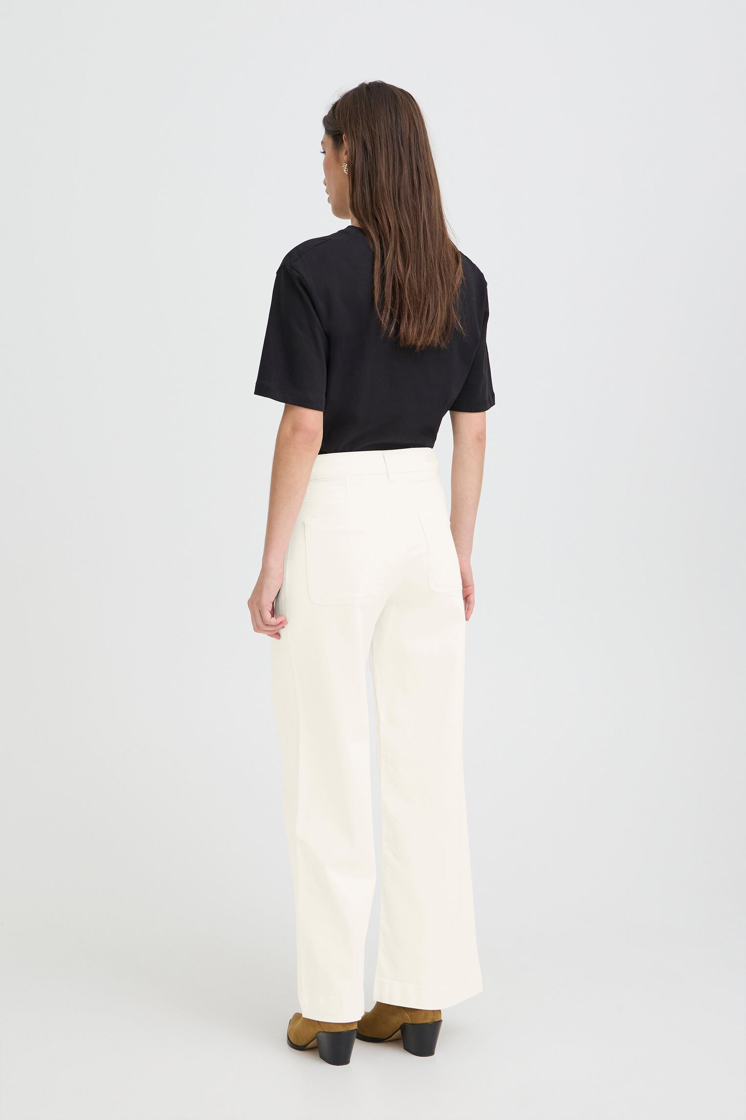 Flared Jeans BYLYDIA POCKET JEANS damen weiß B-Young Flared Jeans BYLYDIA POCKET JEANS damen weiß Marshmallow