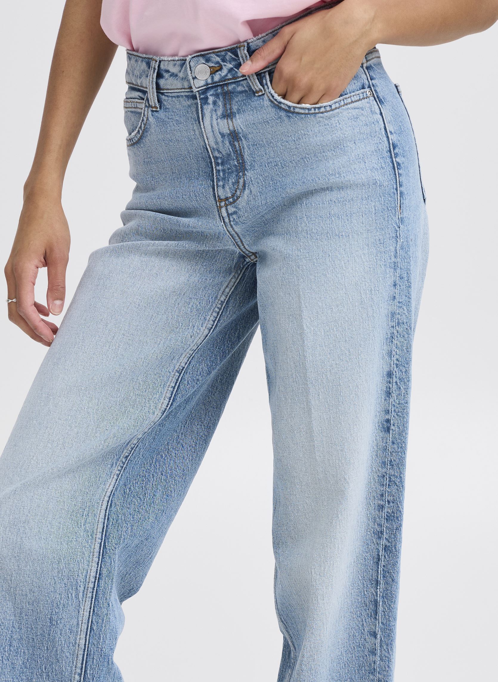 Wijde jeans / Flared Jeans BYKYJLA LONG JEANS dames blauw B-Young Wijde jeans / Flared Jeans BYKYJLA LONG JEANS dames blauw Mid Blue Denim