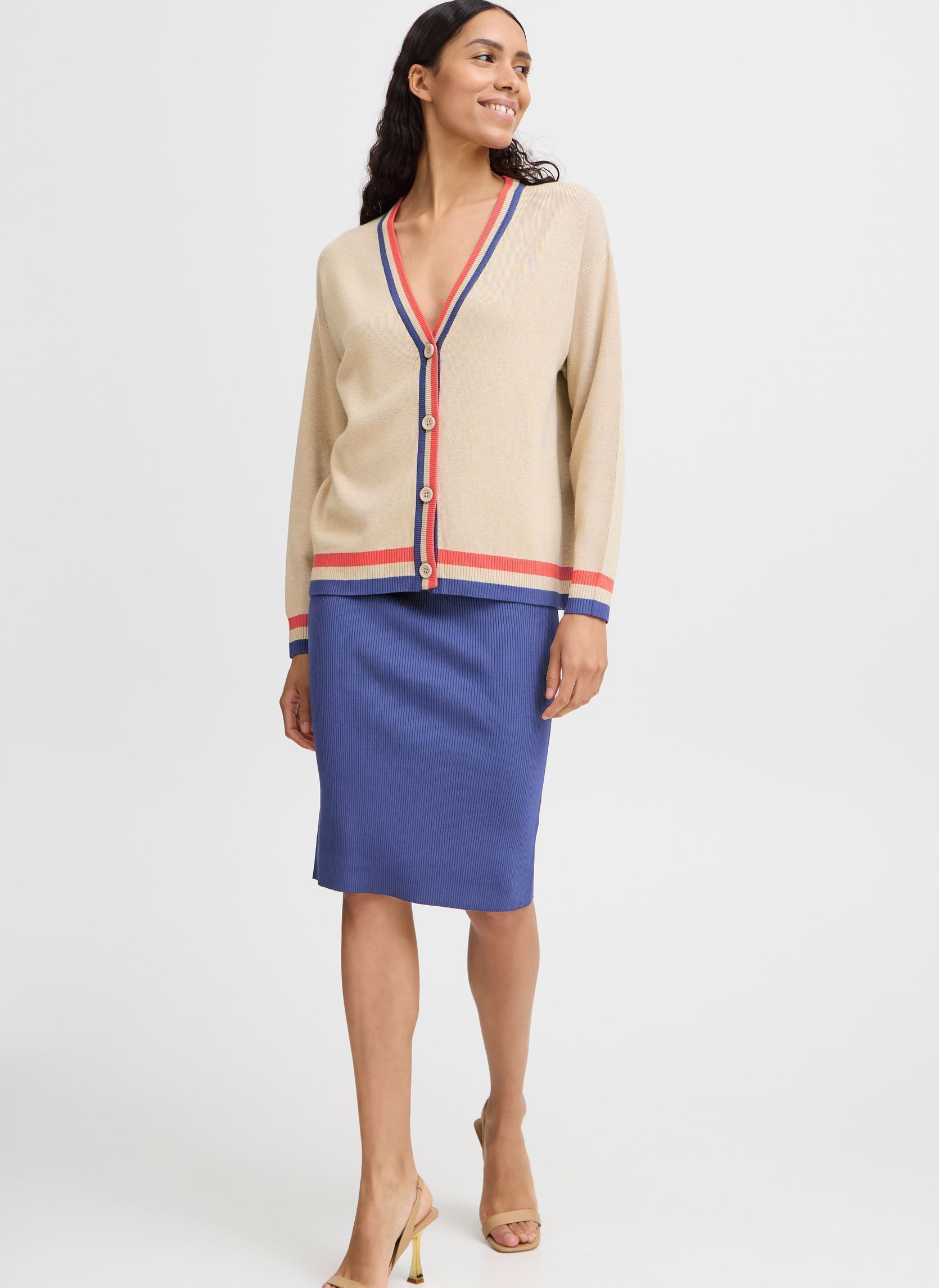 Gilet BYMMORLA CARDIGAN donna beige B-Young Gilet BYMMORLA CARDIGAN donna beige HUMUS MIX