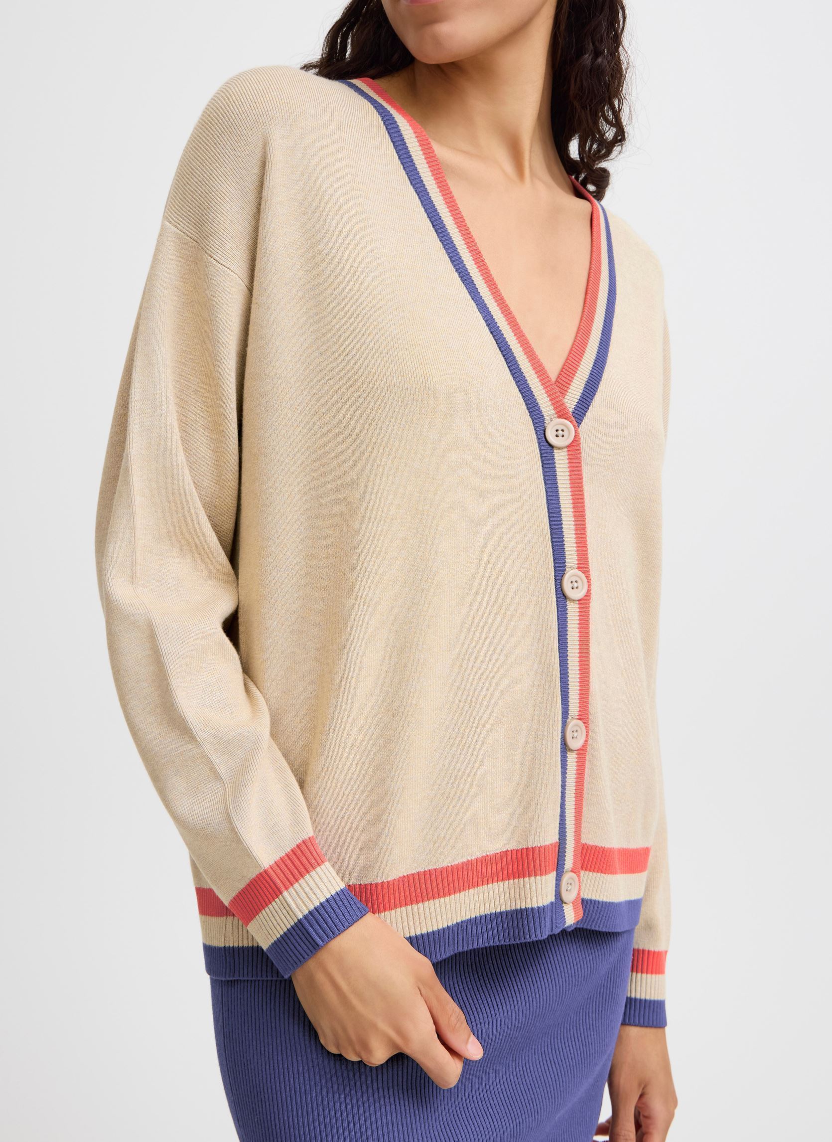 Gilet BYMMORLA CARDIGAN donna beige B-Young Gilet BYMMORLA CARDIGAN donna beige HUMUS MIX