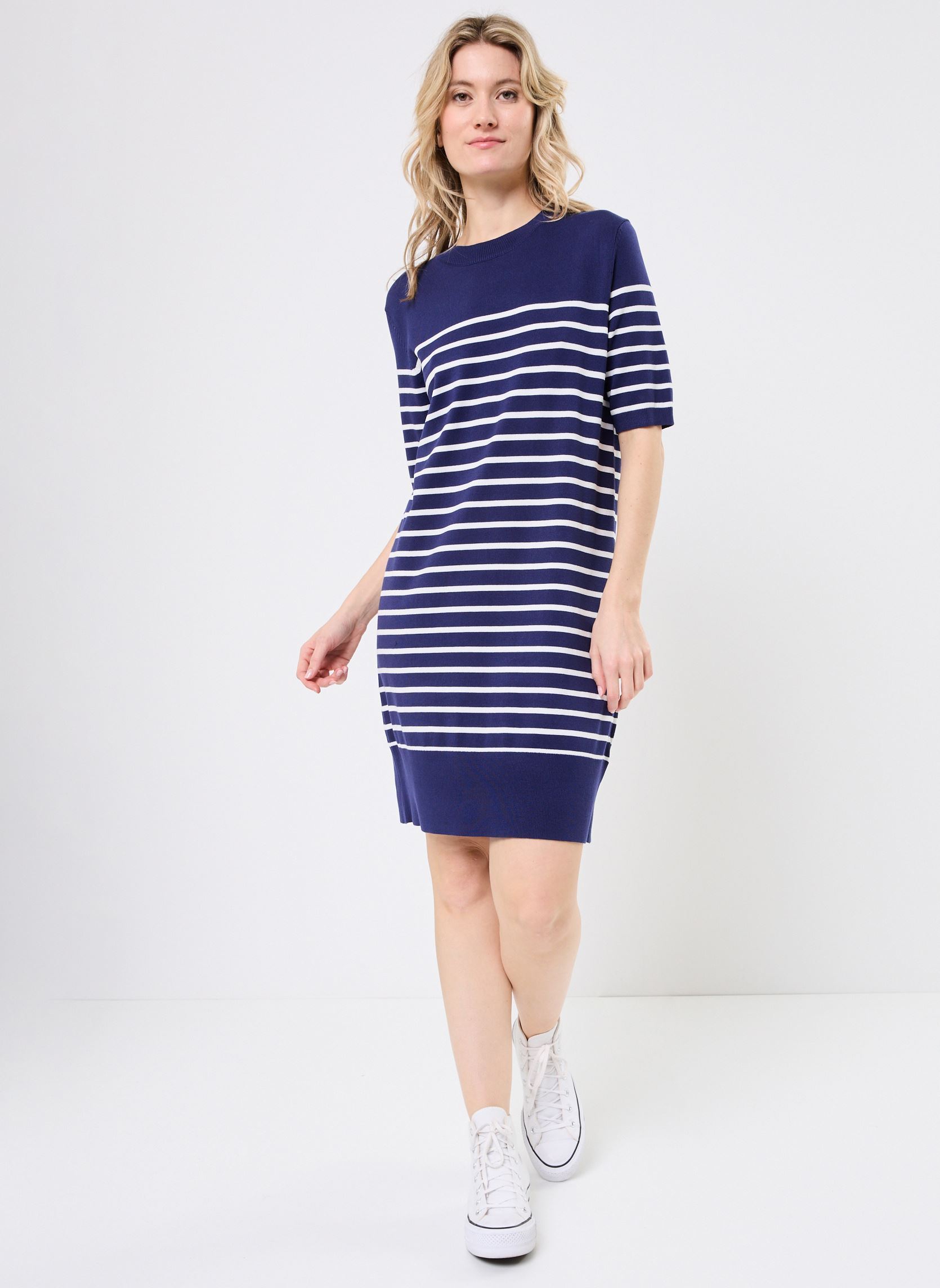 Kleider BYMMORLA SS DRESS damen blau B-Young Kleider BYMMORLA SS DRESS damen blau Medieval Blue Mix
