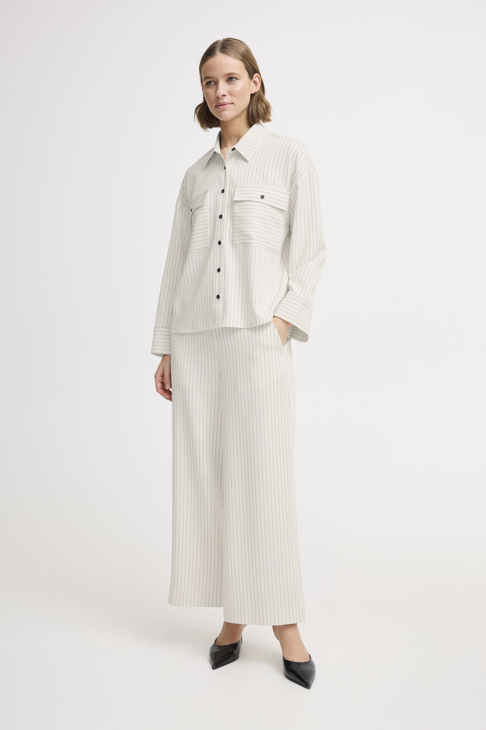 Langarm-Hemden BYDANNIA SHIRT - damen weiß B-Young Langarm-Hemden BYDANNIA SHIRT - damen weiß Birch Mix