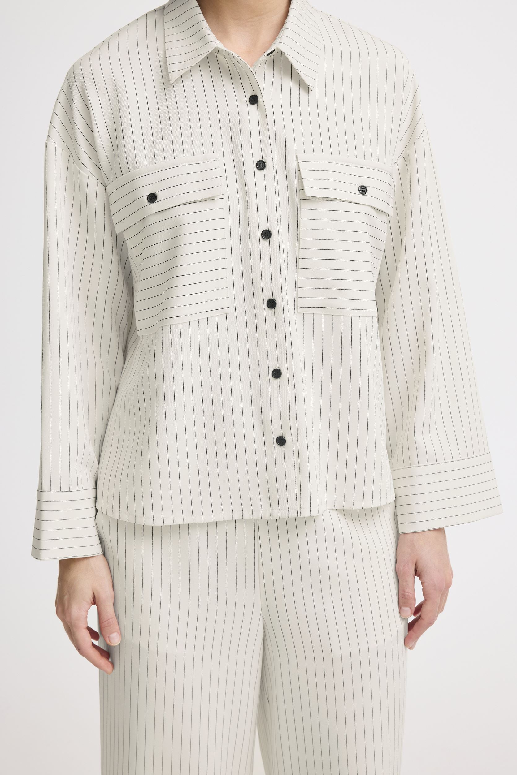 Langarm-Hemden BYDANNIA SHIRT - damen weiß B-Young Langarm-Hemden BYDANNIA SHIRT - damen weiß Birch Mix