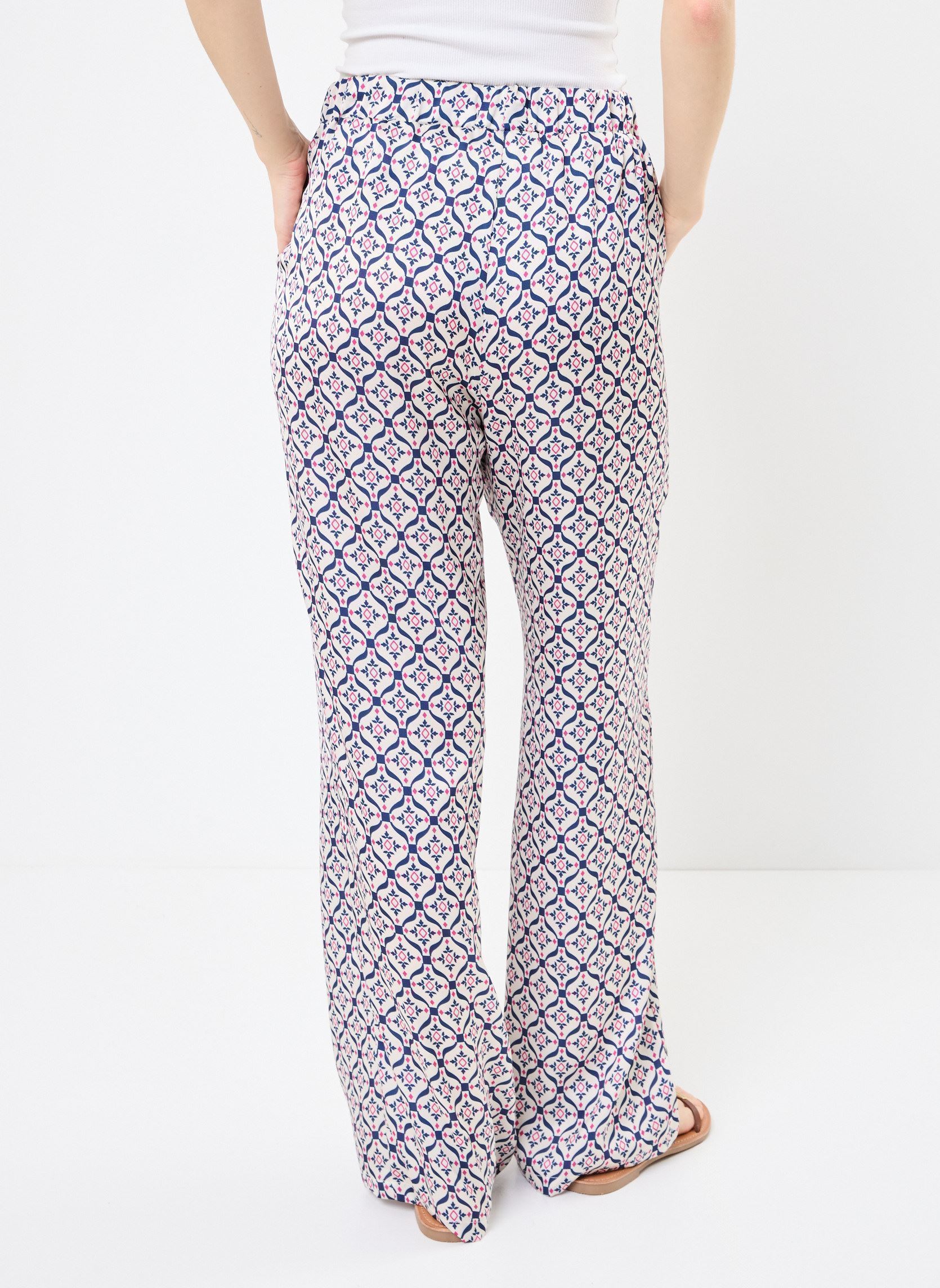 Pantalons droit BYHERNINA PANTS - femme multicolore B-Young Pantalons droit BYHERNINA PANTS - femme multicolore Birch Mix